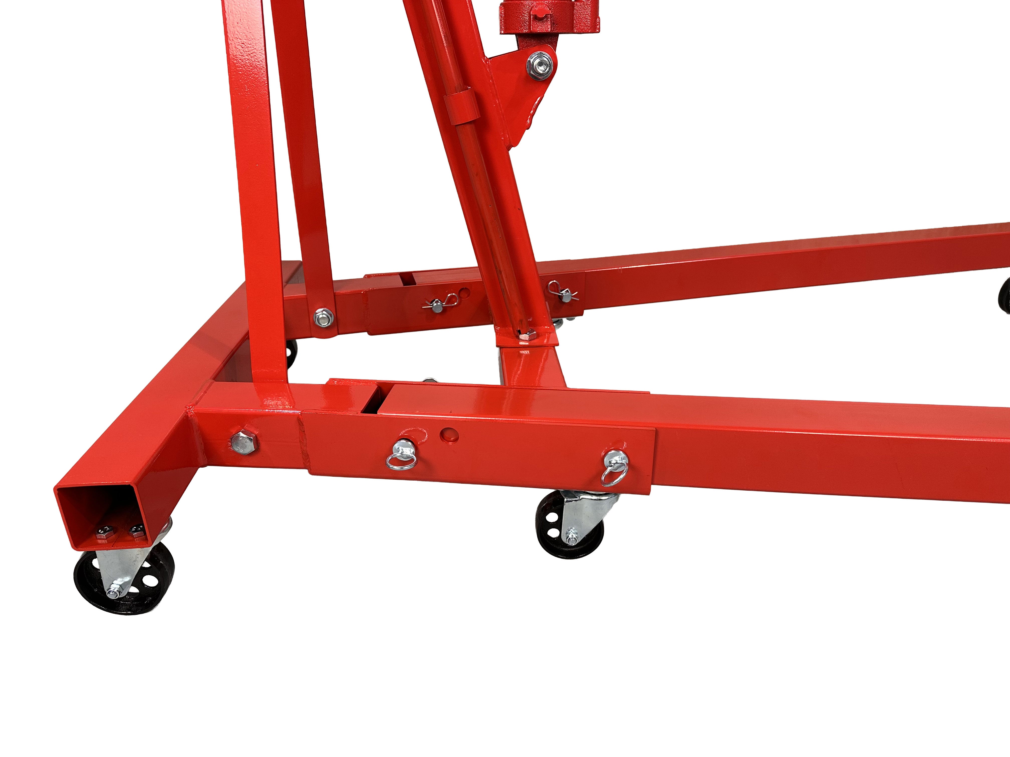 Gru idraulica pieghevole, 2 tonnellate, ideale per motori, gru idraulica maniglia pompa, gambe pieghevoli, paranco sollevatore cavalletto Gebo Tools