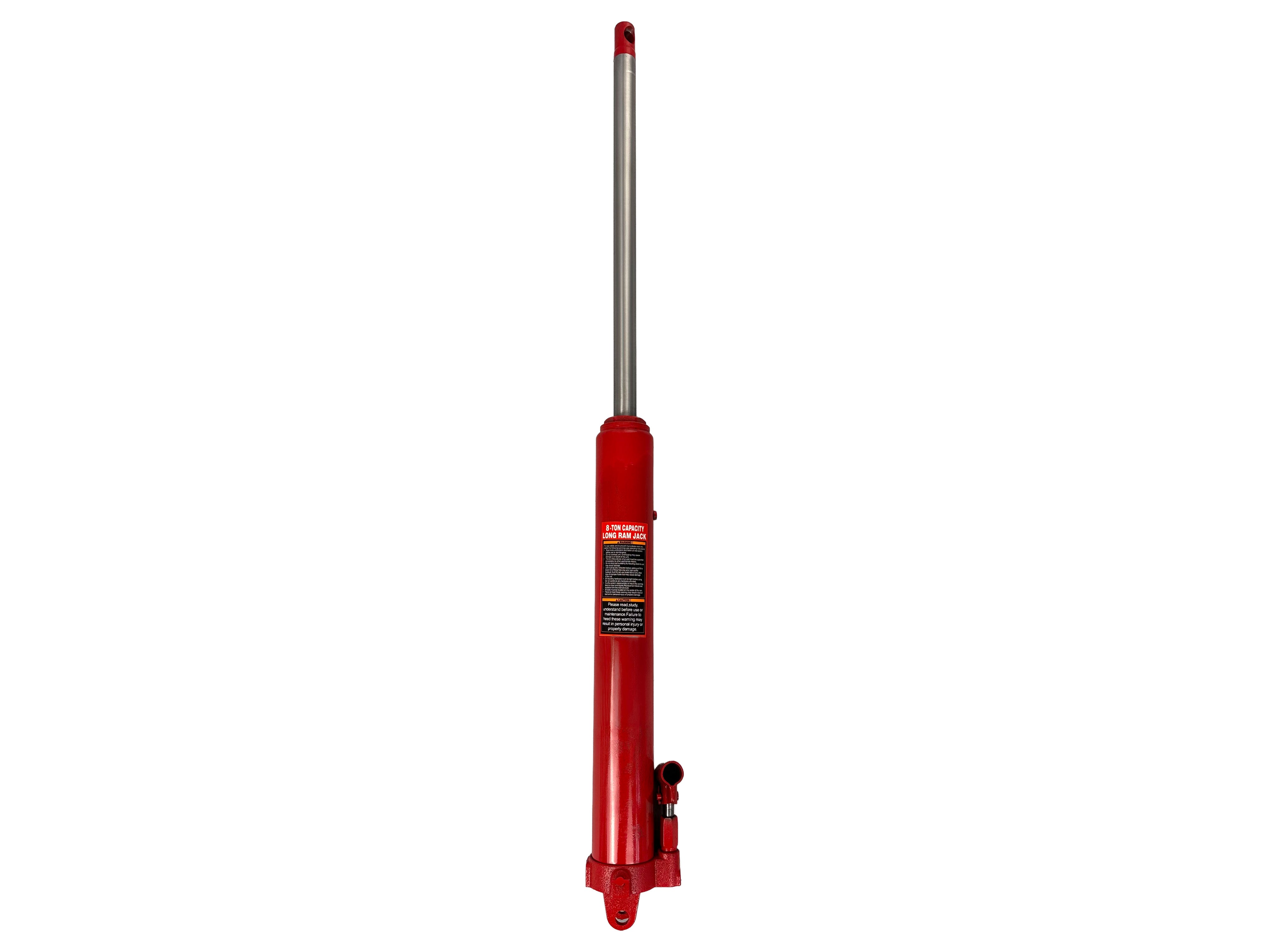 Cric idraulico a pistone lungo, capacità 8 tonnellate, raccoglitrice manuale di ciliegie con maniglia, per gru sollevamento da garage/negozio e paranco di sollevamento motore, con pompa a pistone singolo, rosso