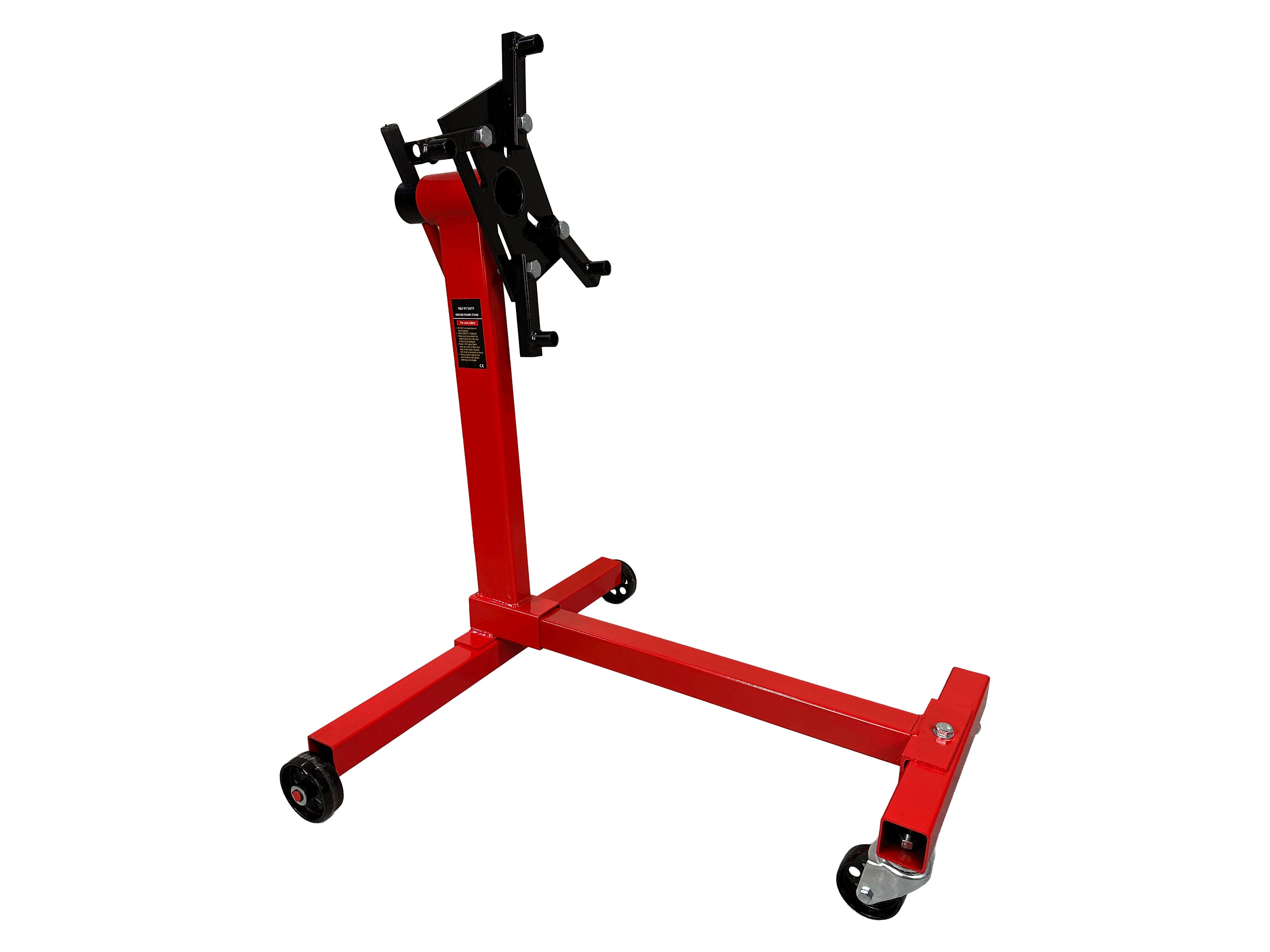 Cavalletto supporto motore, porta motore girevole, carrello sollevatore, sostegno motore da officina, capacità 450 kg, Gebo Tools