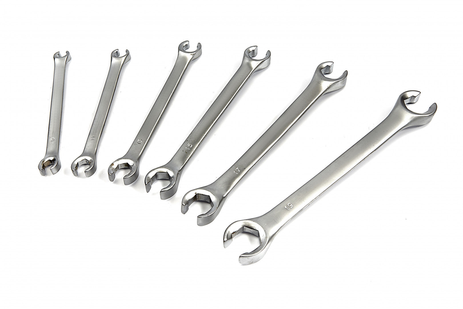 Set di chiavi per tubazioni del freno, chiave ad anello aperta, 8-19mm, 5 pezzi, in acciaio Cr-V, per tubi dei freni, HBM Machines Olanda