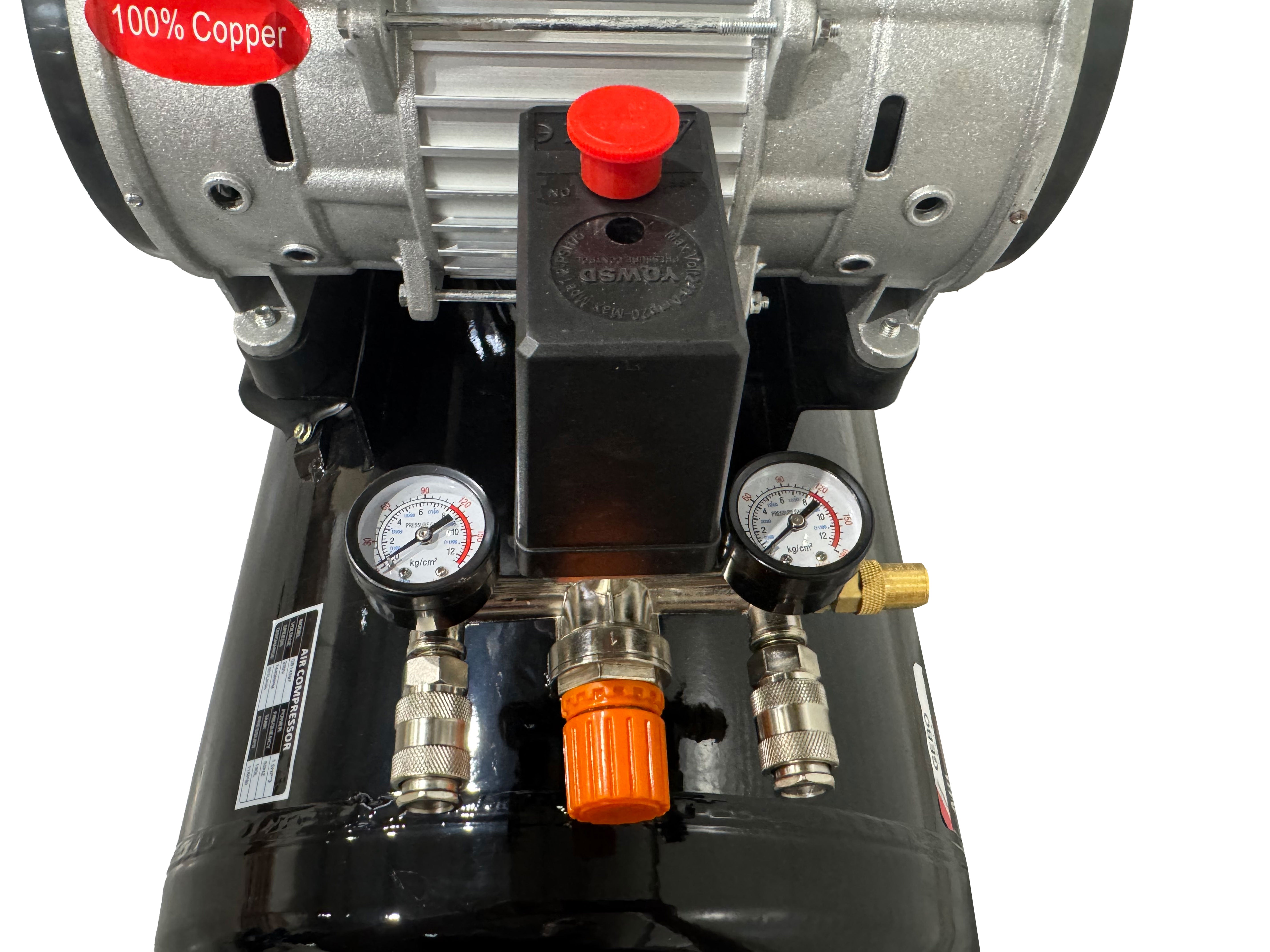 Compressore aria silenziato - con capacità del serbatoio di 150 litri - senza olio, oil free - per utensili pneumatici, Gebo Tools