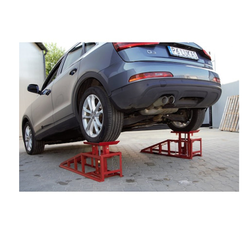 Set rampe di sollevamento, per veicoli carichi pesanti, rampe idrauliche, 2 t