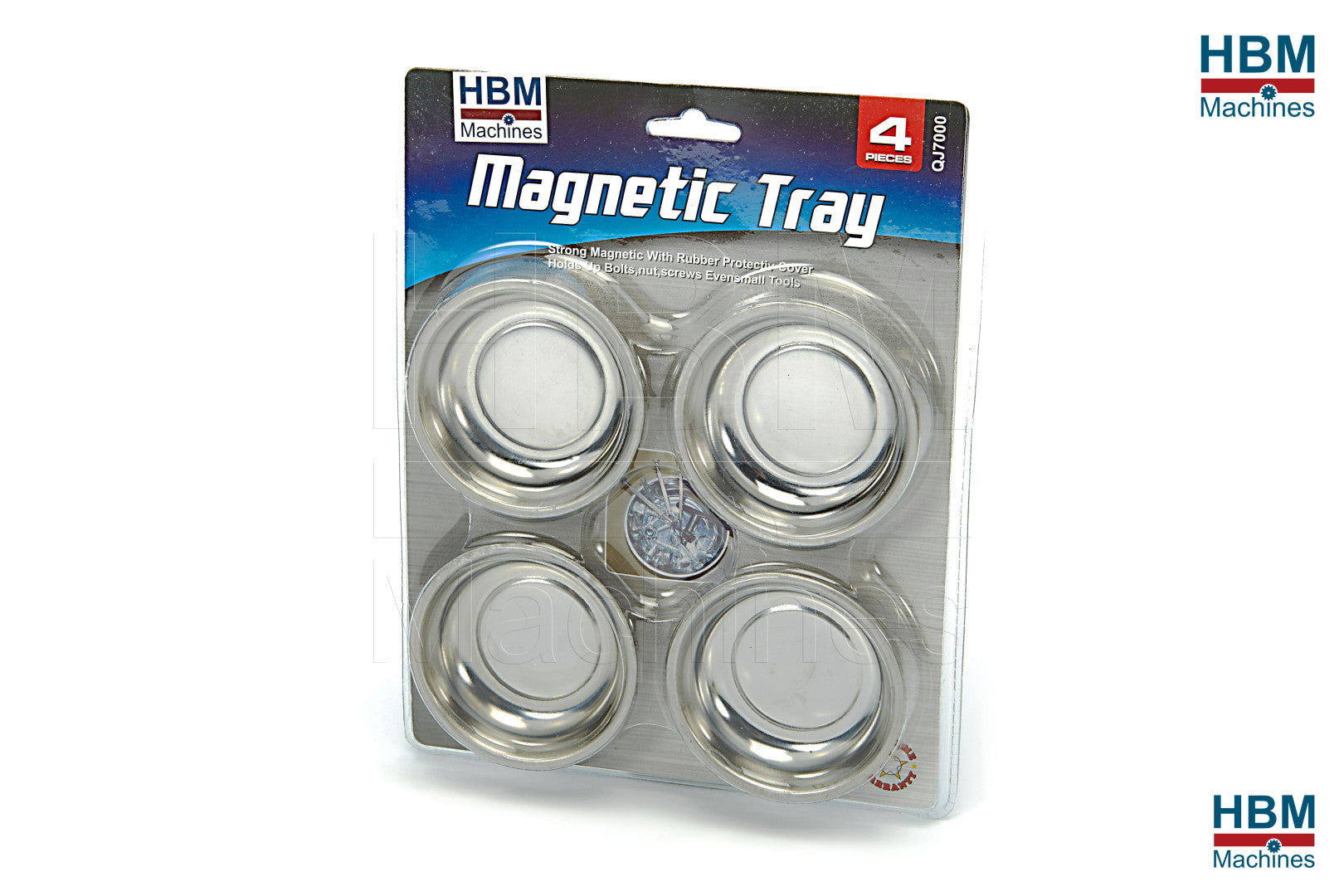 Serie di vaschette magnetiche rettangolari, 4 pezzi Hbm