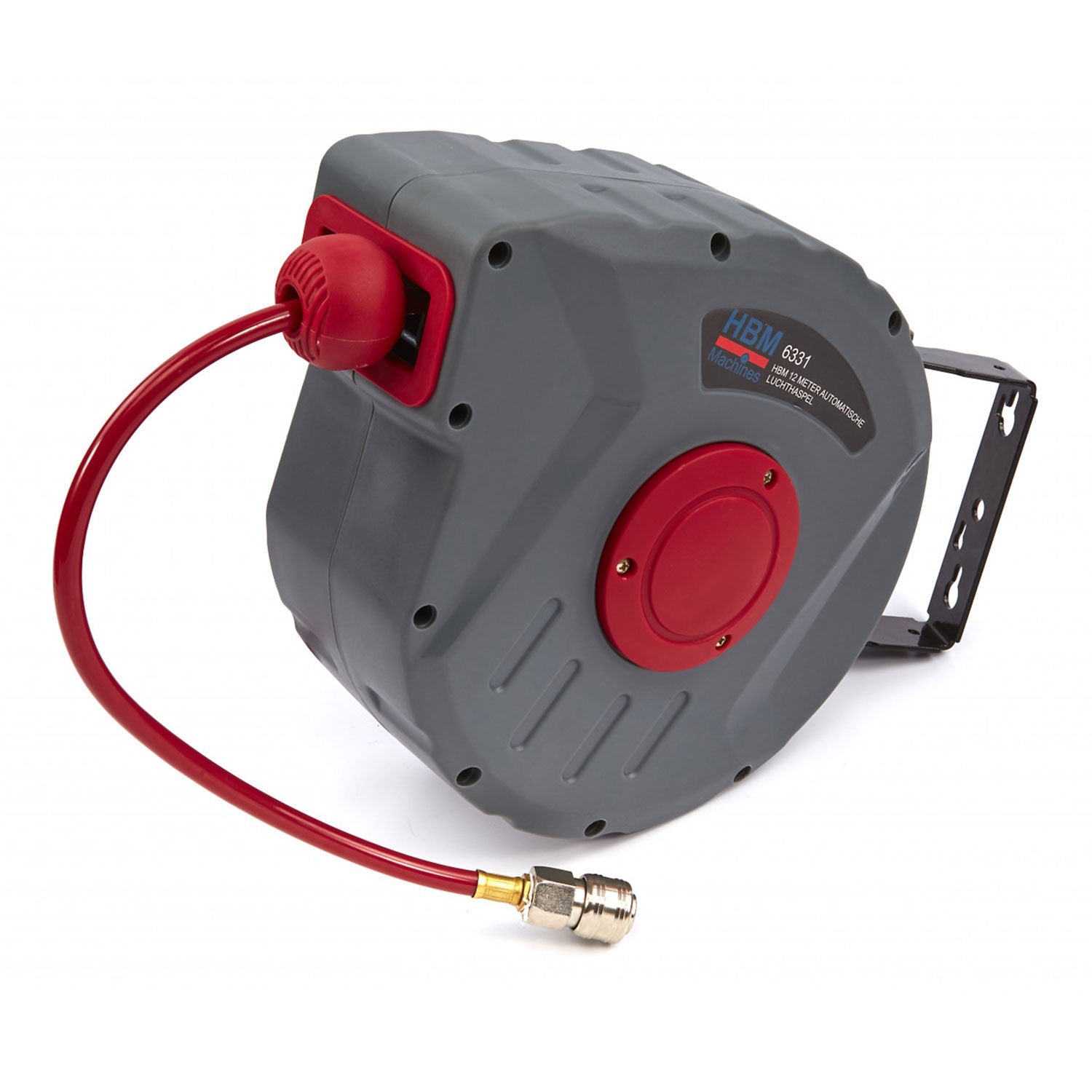Avvolgitubo per aria compressa con tubo 12 m HBM fissaggio a parete muro