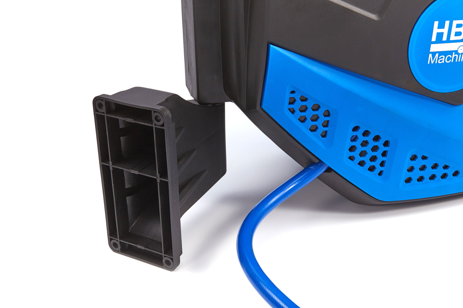 Avvolgitubo per aria compressa sistema blocco automatico con fissaggio a parete muro 20 m × 10 mm HBM Olanda