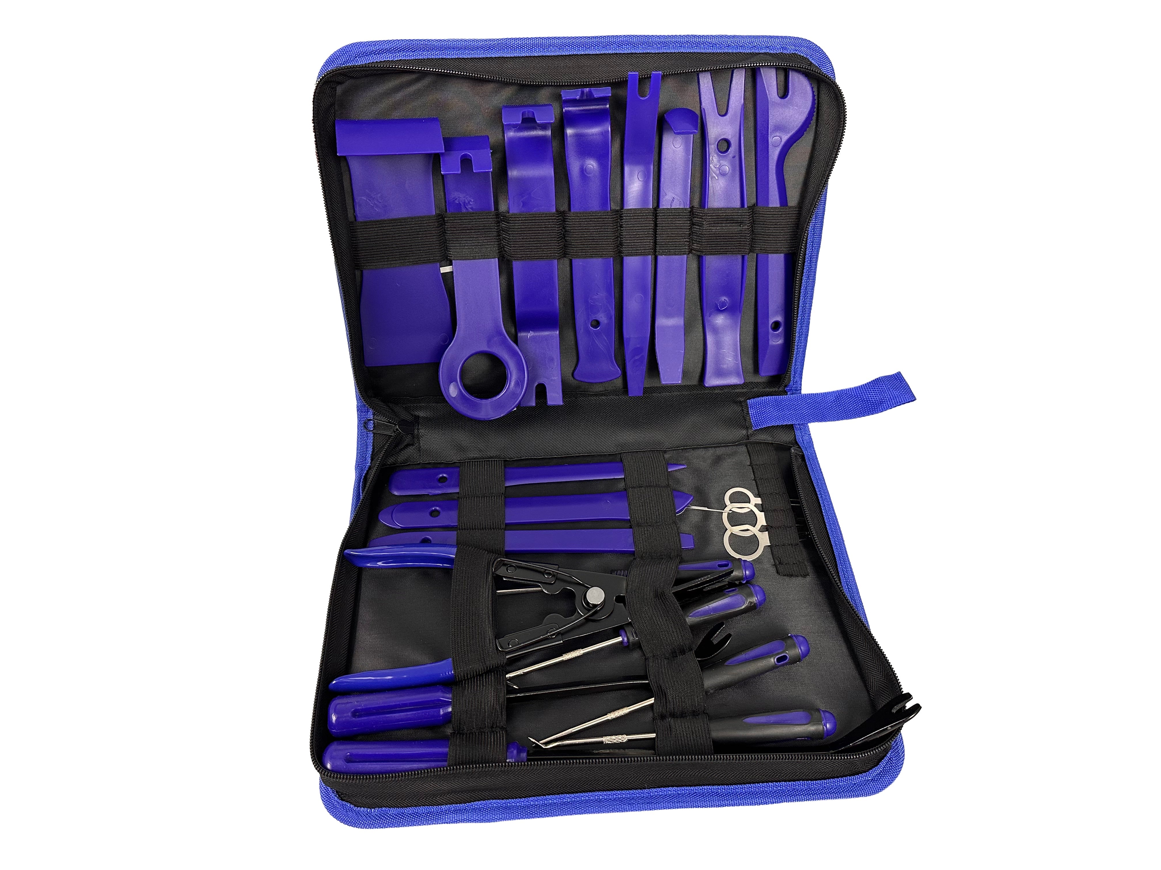 Set smontaggio radio auto e rivestimenti interni clip auto, kit attrezzi per la rimozione pannelli portiere clip auto stereo cruscotto 23 pezzi Gebo Tools