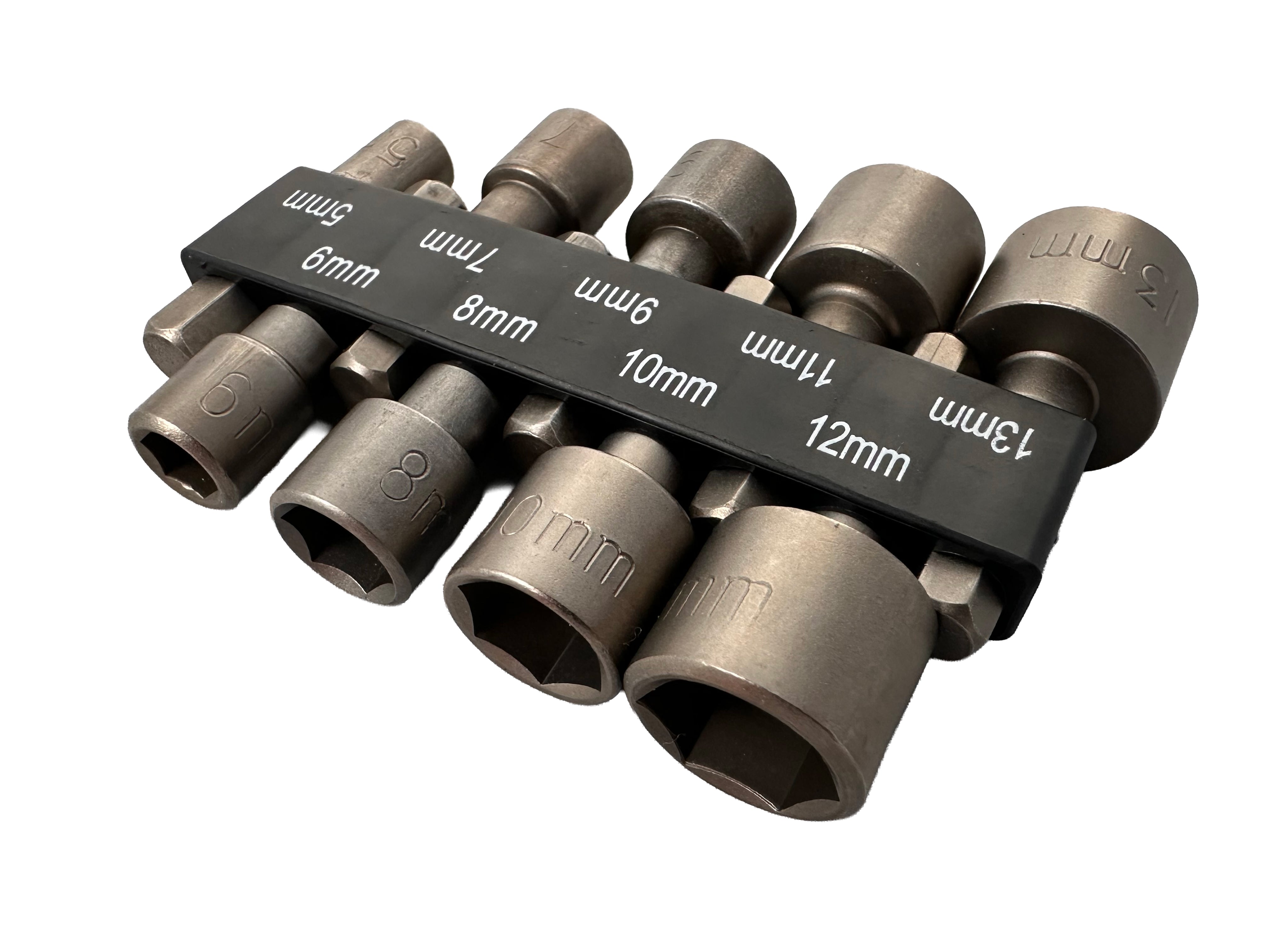 Set di chiavi a bussola, adattatore per dadi, set di adattatori esagonali, trapani, dadi, adattatore bit, slot per trapano o avvitatore senza fili, 5-13 mm Gebo Tools