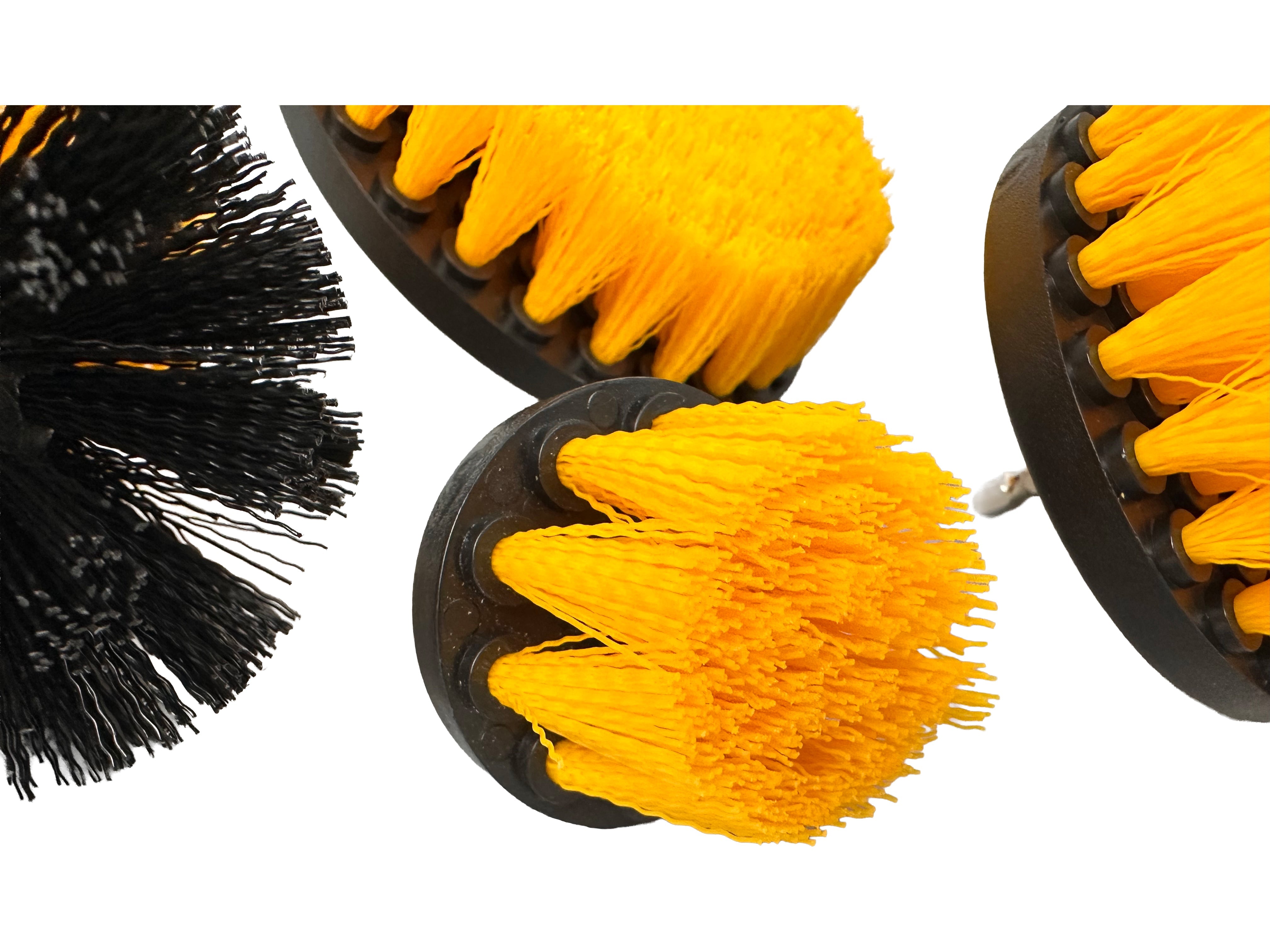 Set spazzole con adattatore per trapano elettrico, set di pulizia con setola rigide, 4 pezzi, Gebo Tools