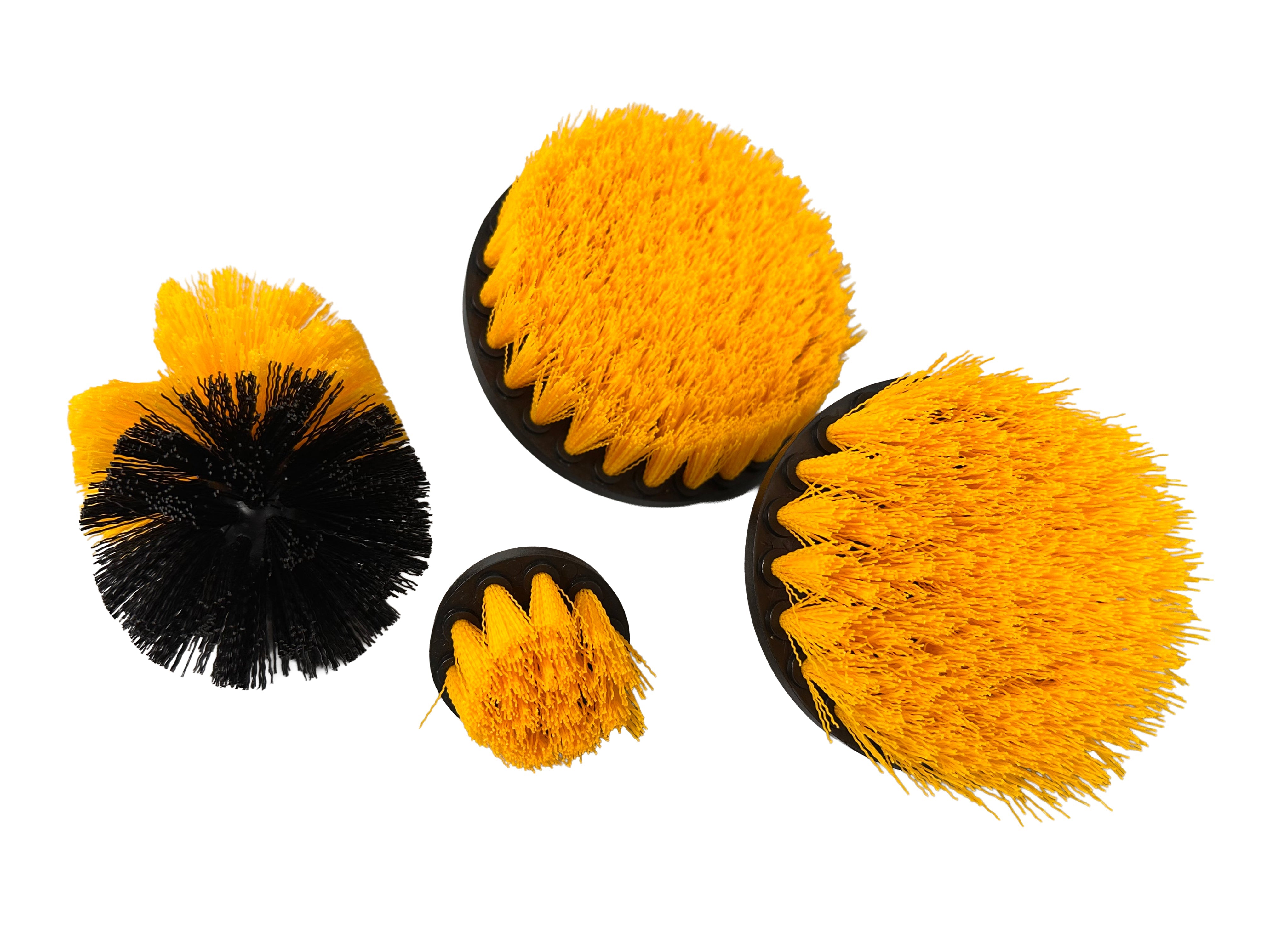 Set spazzole con adattatore per trapano elettrico, set di pulizia con setola rigide, 4 pezzi, Gebo Tools