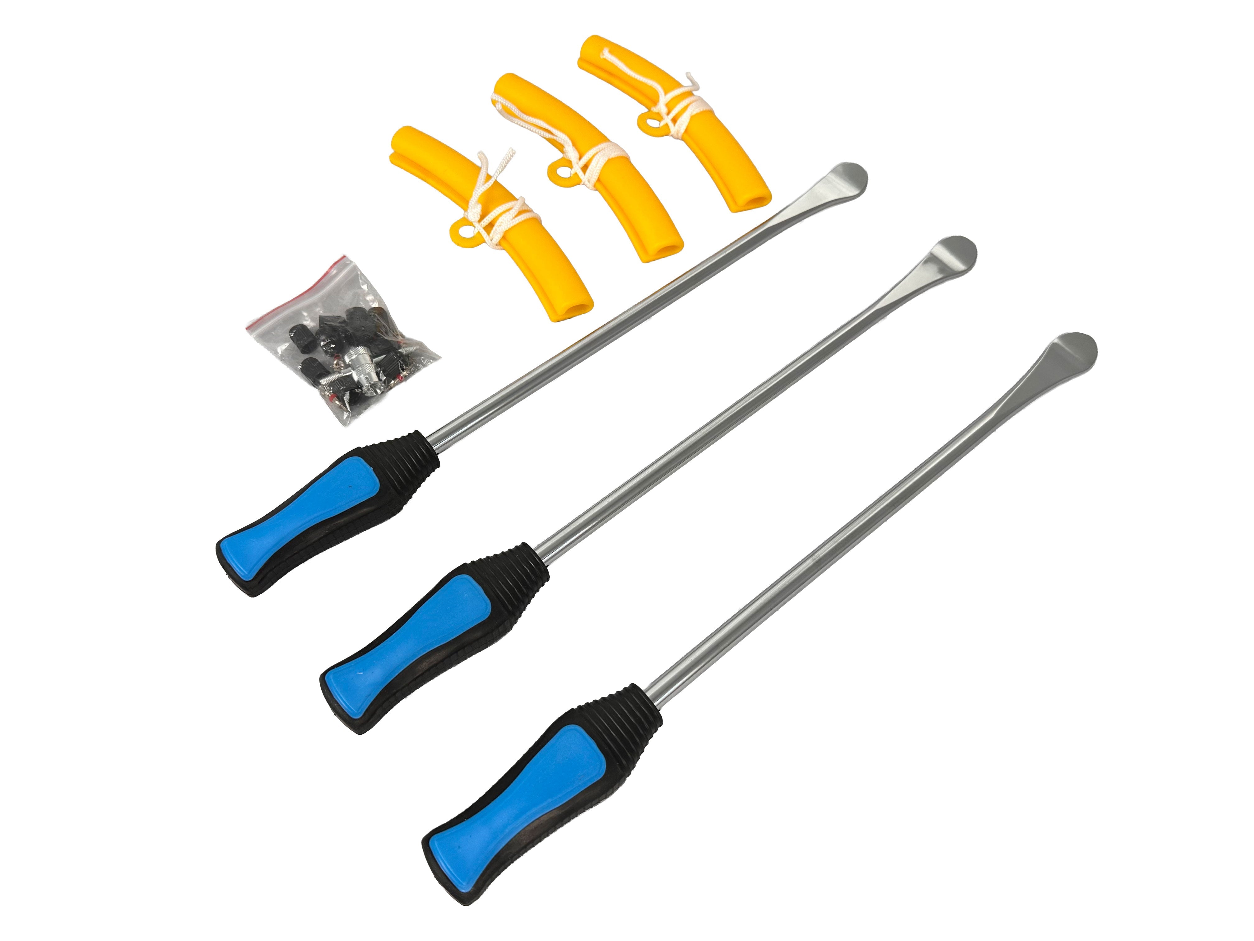 Set di leve con manico, include barra a testa cilindrica, leve a barra piede di porco, per pneumatici 13 pezzi Gebo Tools