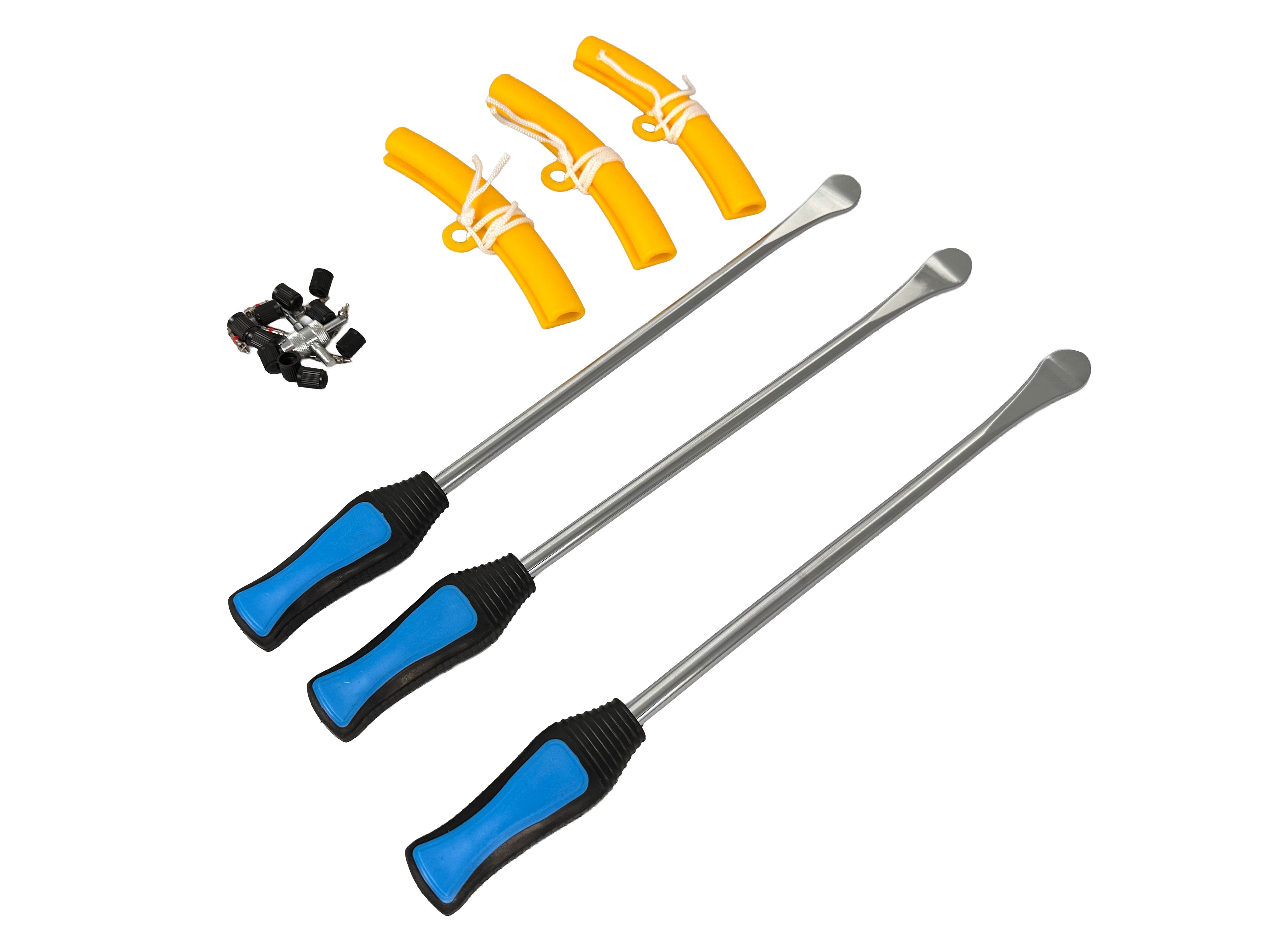 Set di leve con manico, include barra a testa cilindrica, leve a barra piede di porco, per pneumatici 13 pezzi Gebo Tools