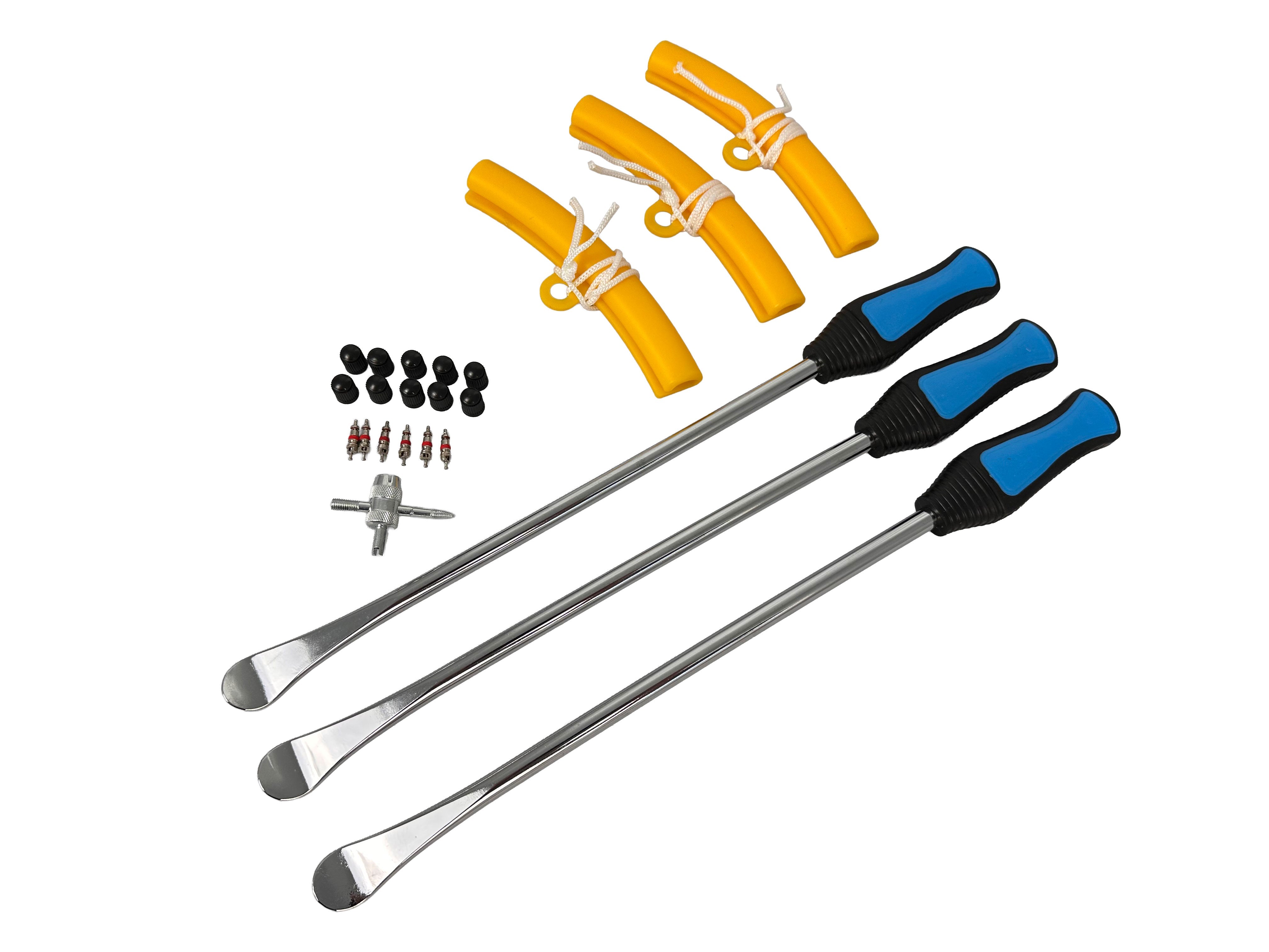 Set di leve con manico, include barra a testa cilindrica, leve a barra piede di porco, per pneumatici 13 pezzi Gebo Tools