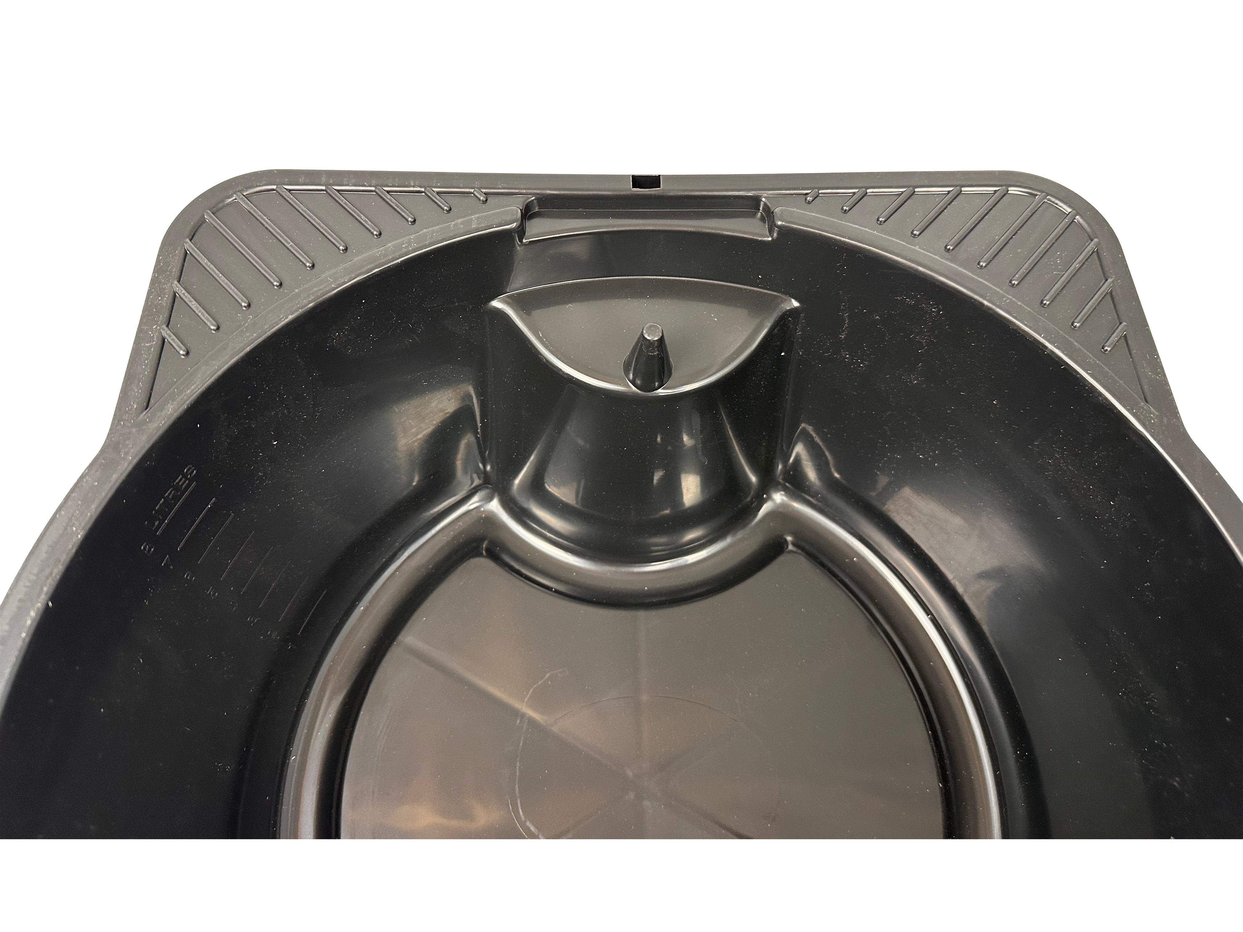 Vaschetta recupero liquidi professionale per cambio olio esausto per auto, vaschetta di raccolta universale multiuso, officina, bacinella raccolta, 8 l Gebo Tools
