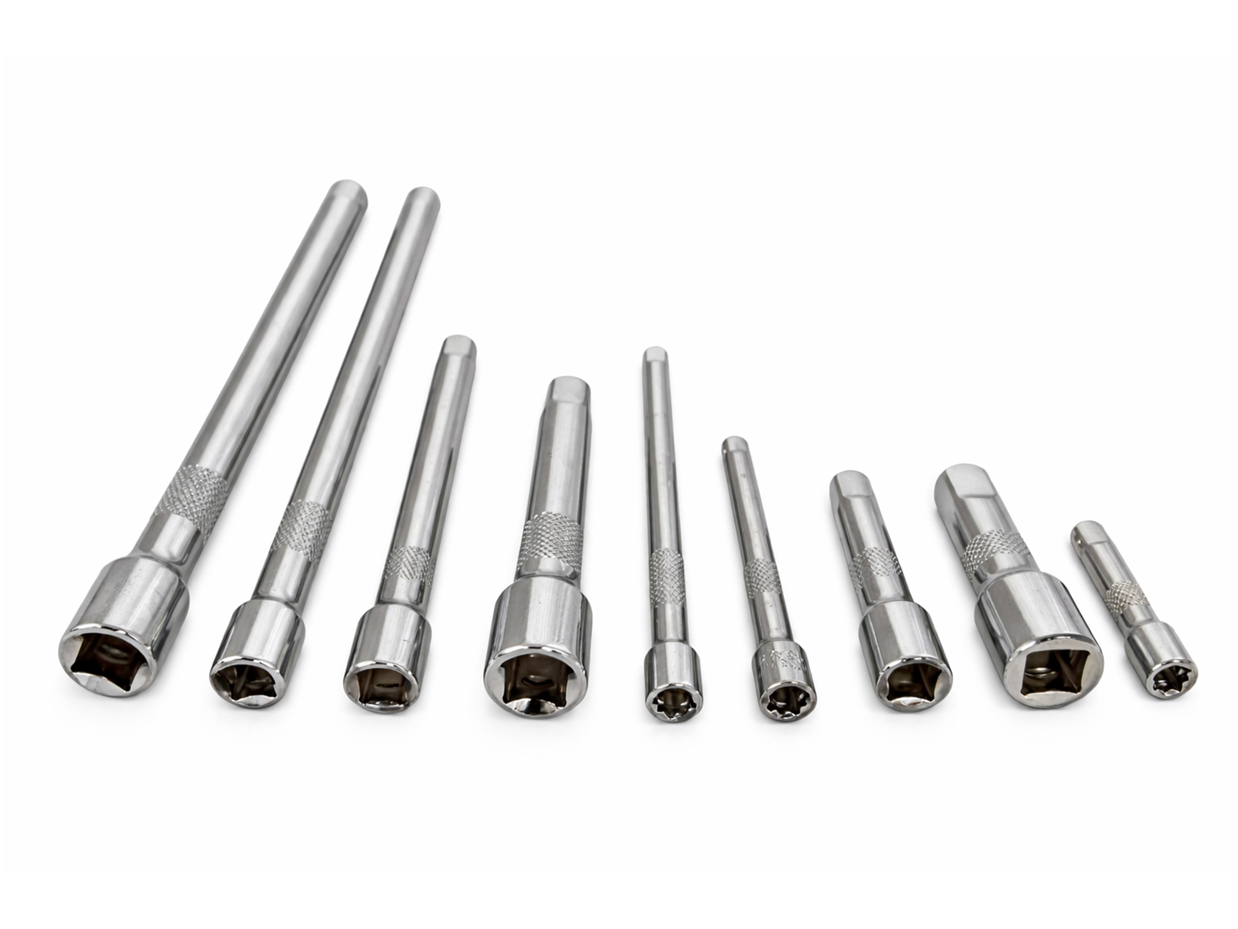 Set di prolunghe per chiave a bussola, a cricchetto estensioni, adattatore, giunto cardanico, raccordi per auto e industriali, 9 pezzi Gebo Tools