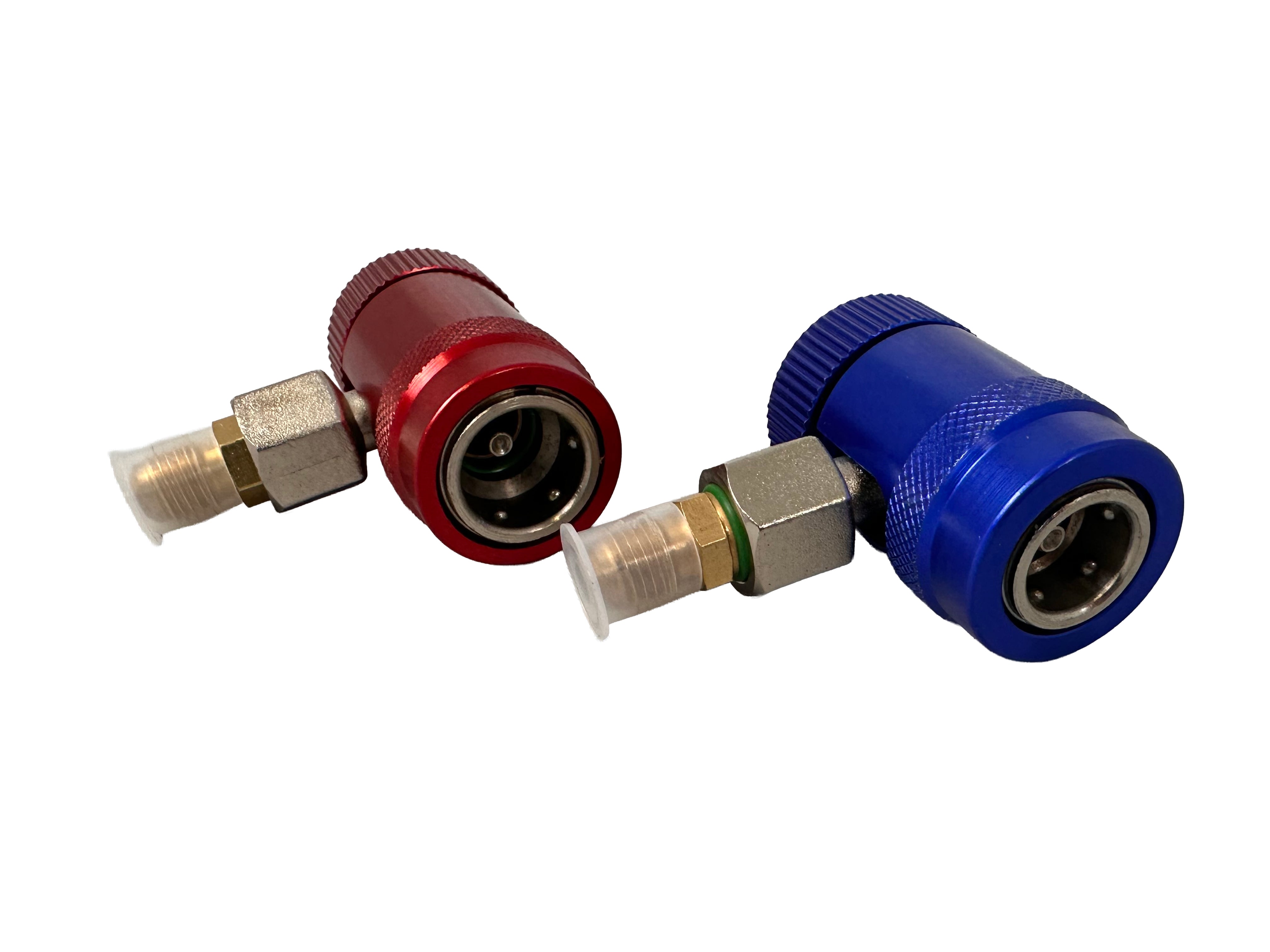 Attacco rapido 90° alta pressione con rubinetto gas, attacco rapido AC R1234YF regolabile raccordi di ricarica CA collegare l'adattatore, kit di conversione aria condizionata per auto HVAC, Gebo Tools