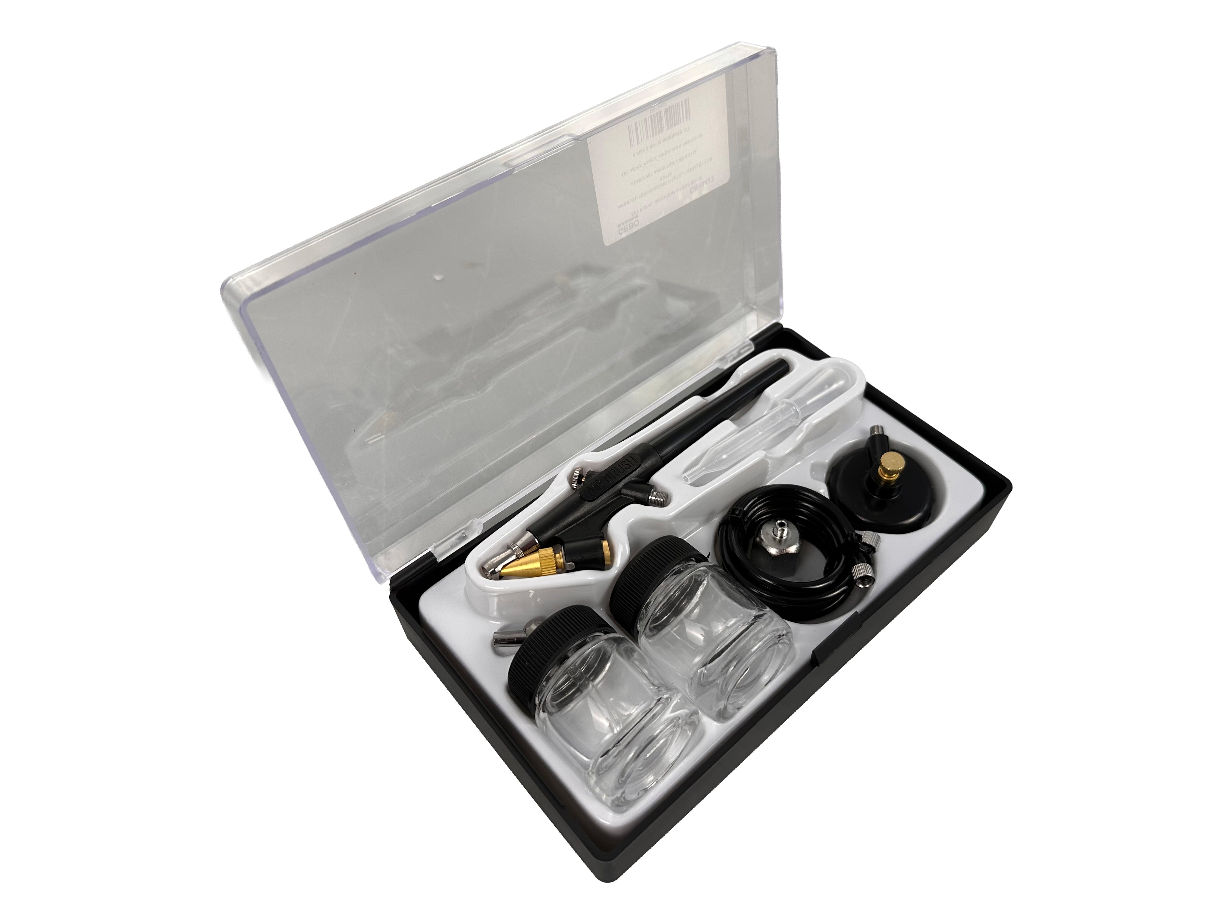 Kit aerografo con compressore d'aria per hobby e artigianato arte delle unghie per decorare torte, cosmetici, grafica e così via, 6 pezzi BD138 Gebo Tools