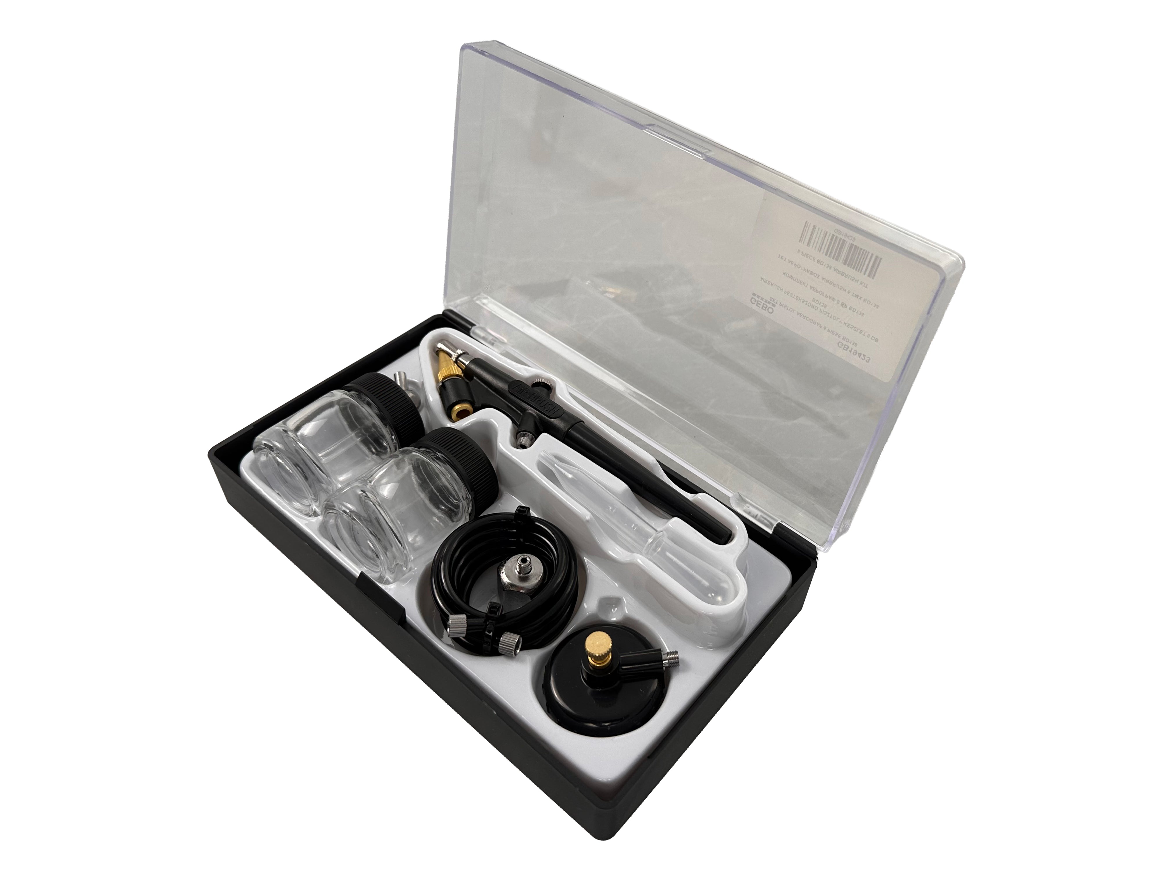 Kit aerografo con compressore d'aria per hobby e artigianato arte delle unghie per decorare torte, cosmetici, grafica e così via, 6 pezzi BD138 Gebo Tools