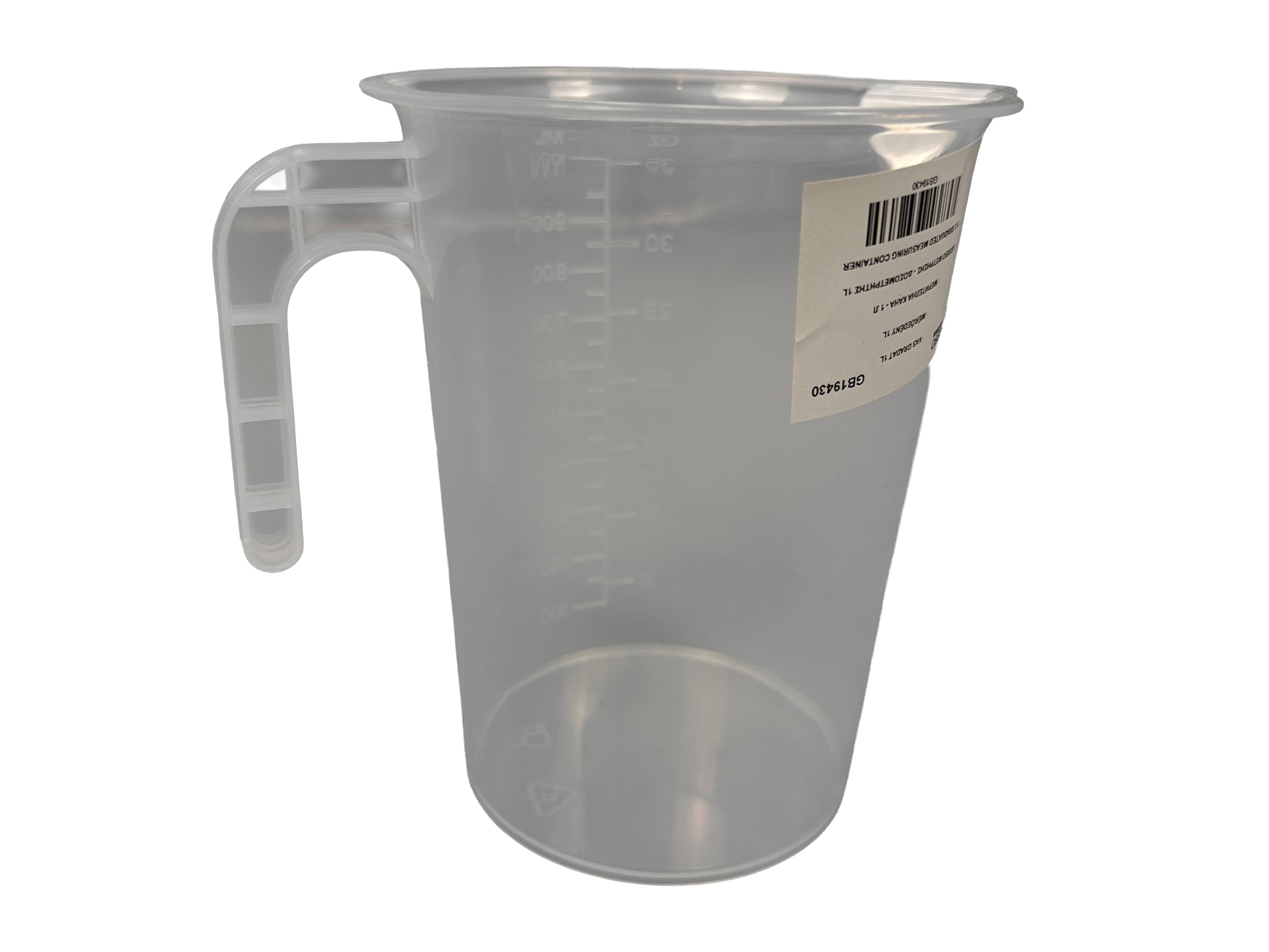 Recipiente graduato da 1 litro, caraffa graduata per liquidi Gebo Tools