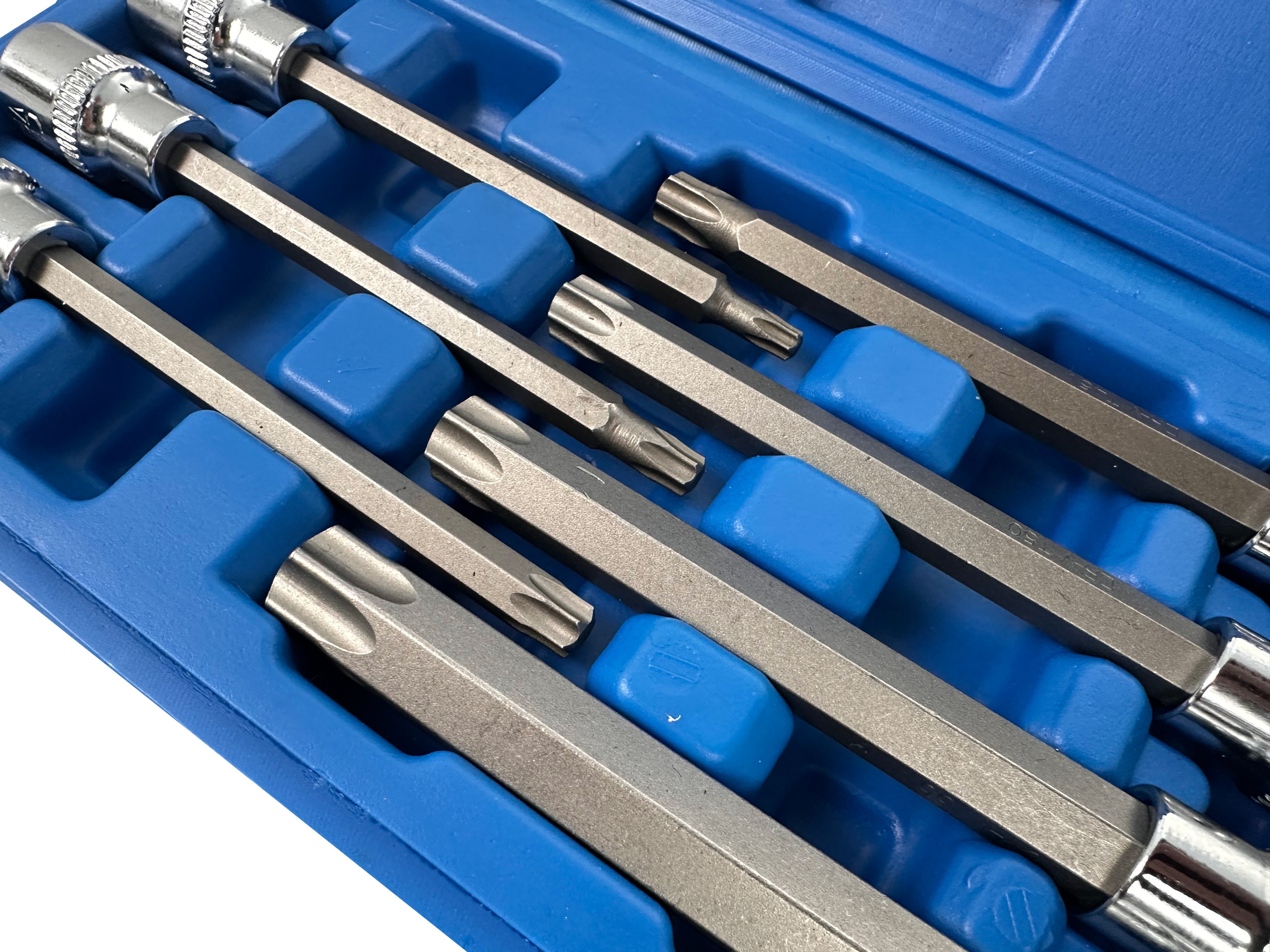 Set inserti torx extra lunghi 3/8", kit punte lunghe torx Gebo Tools
