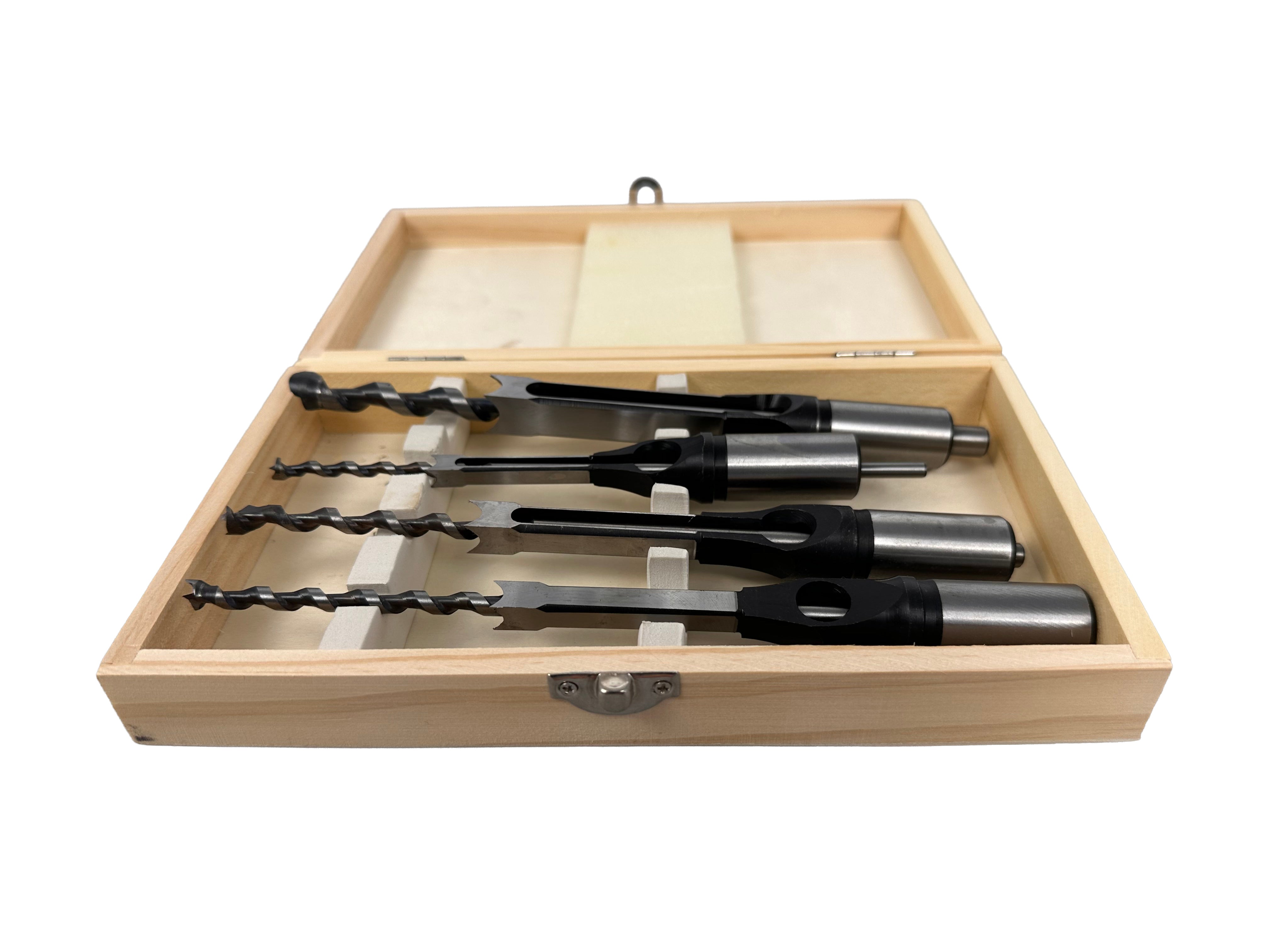 Set di 4 punte da trapano quadrate per la lavorazione del legno, set di punte per trapano per legno per falegnameria, punte per svasatura fai da te, Gebo Tools