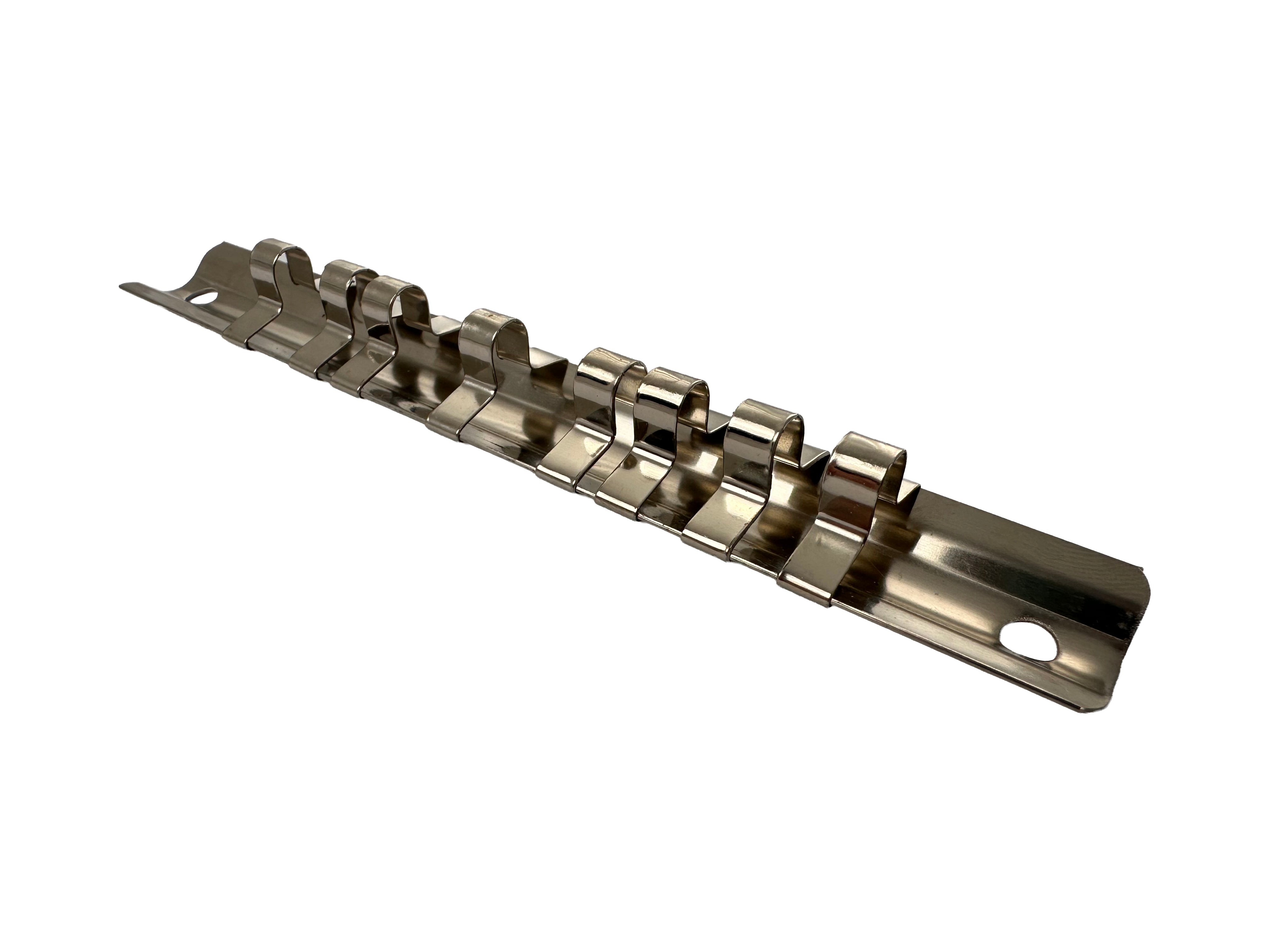 Supporto porta per chiavi a bussola 1/4 pollice, organizer per chiavi a bussola, supporto metallico per binario, per miglior organizer per attrezzi in garage, supporto presa salvaspazio organizer vassoio scaffale rack binario, Gebo Tools