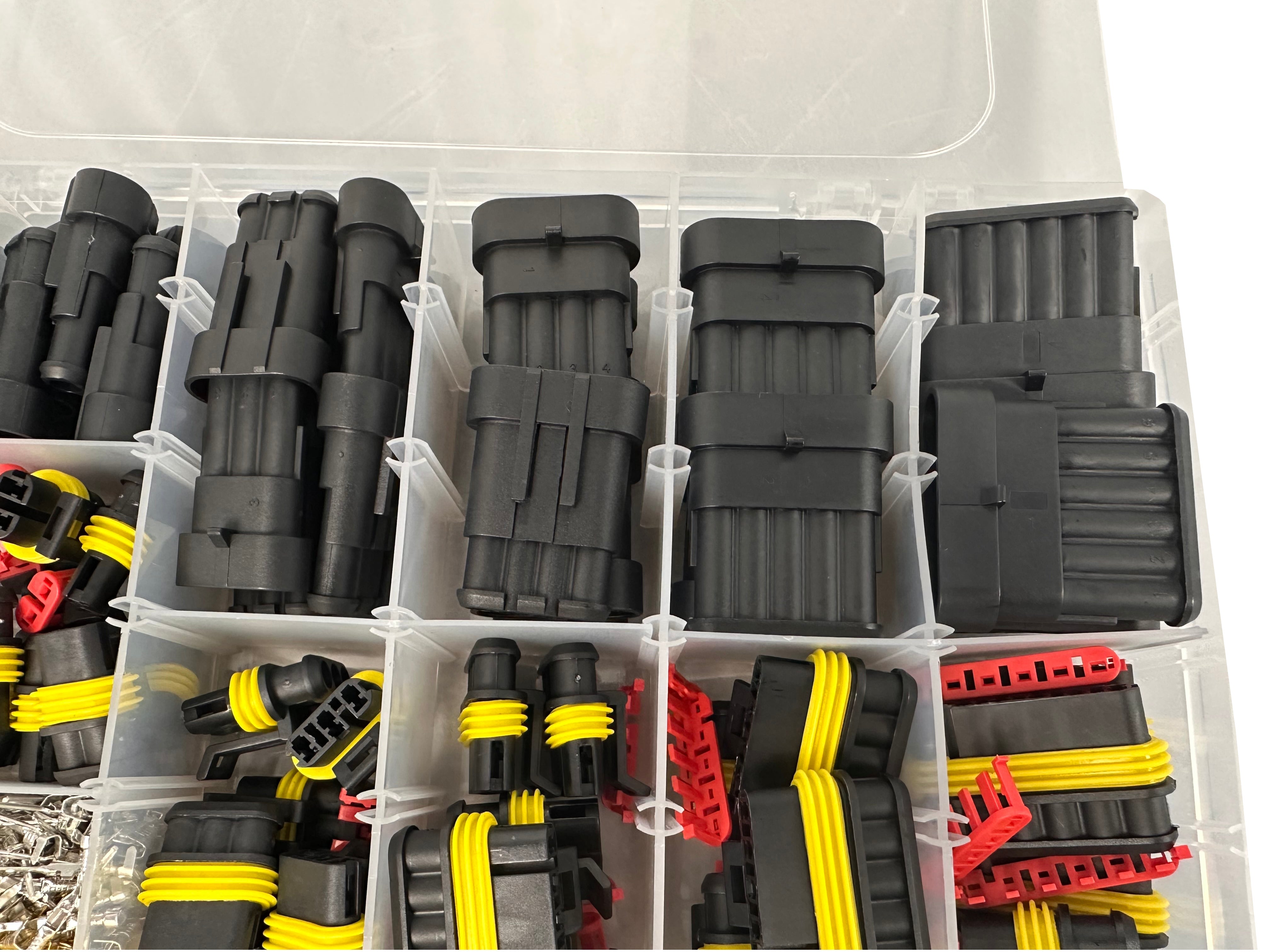 Set 708 connettori elettrici, terminali elettrici kit, connettori a crimpare per cavi ad anello con cavo a forcella a crimpare, terminale isolato, Gebo Tools