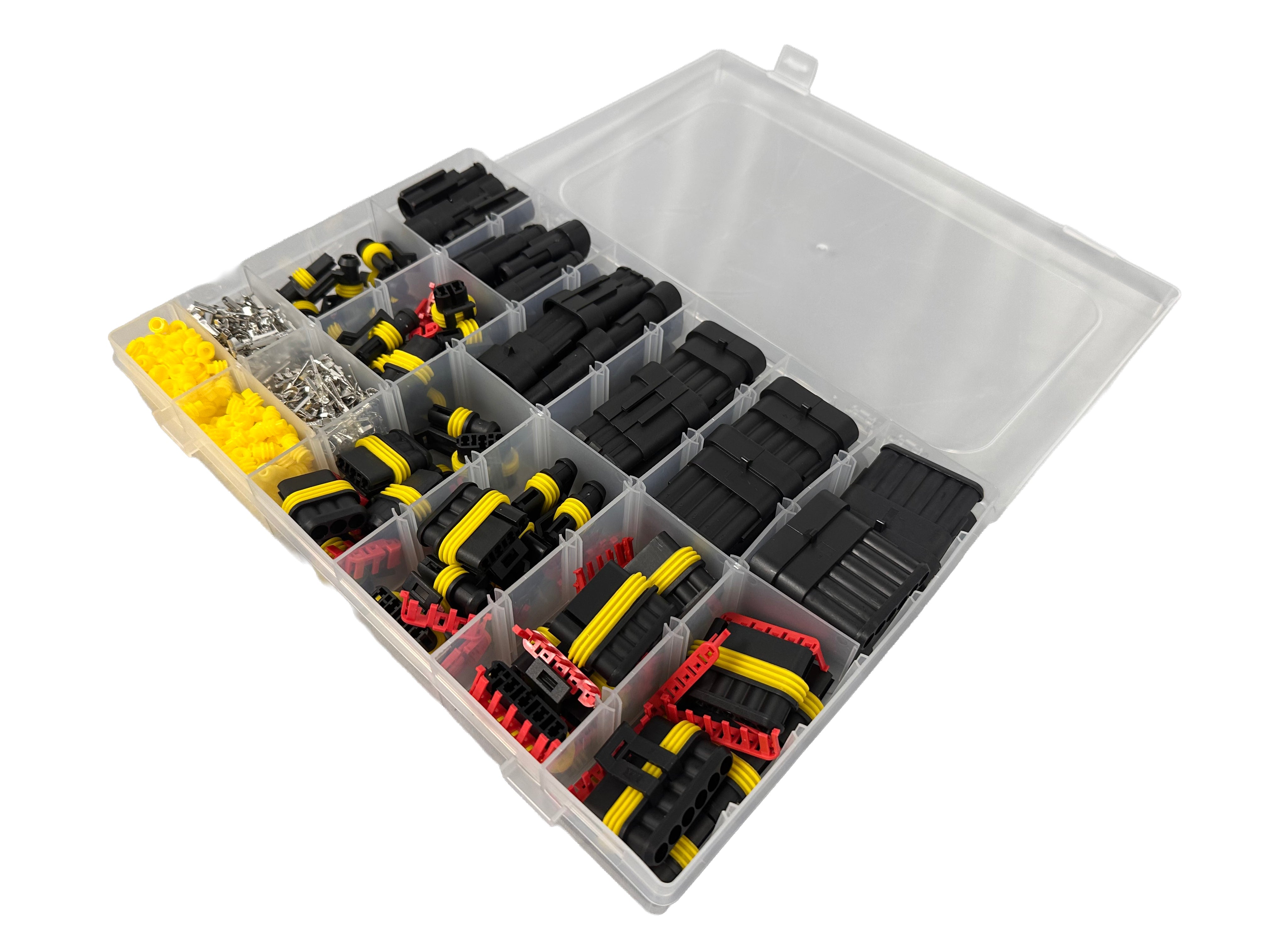 Set 708 connettori elettrici, terminali elettrici kit, connettori a crimpare per cavi ad anello con cavo a forcella a crimpare, terminale isolato, Gebo Tools