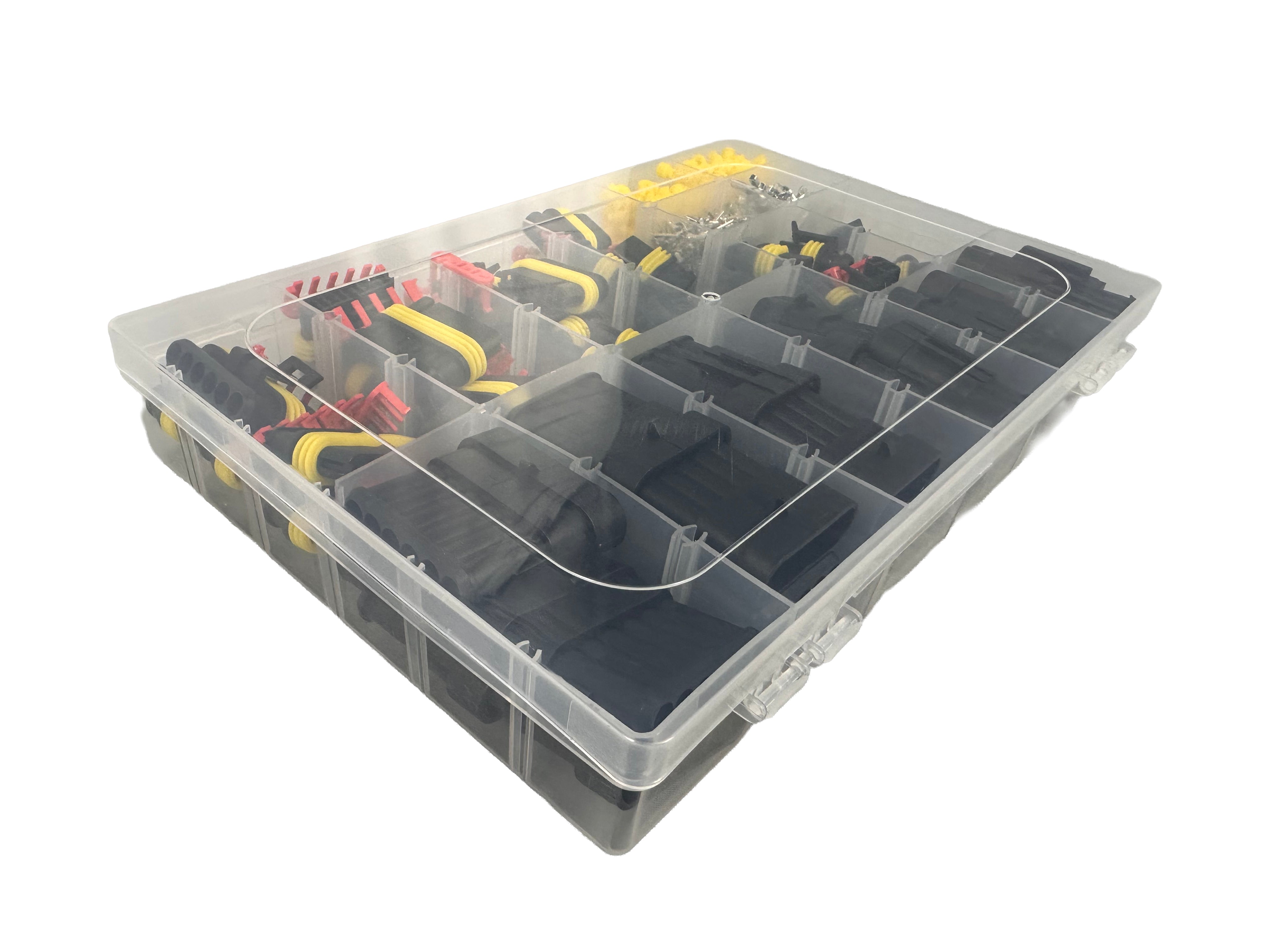 Set 708 connettori elettrici, terminali elettrici kit, connettori a crimpare per cavi ad anello con cavo a forcella a crimpare, terminale isolato, Gebo Tools