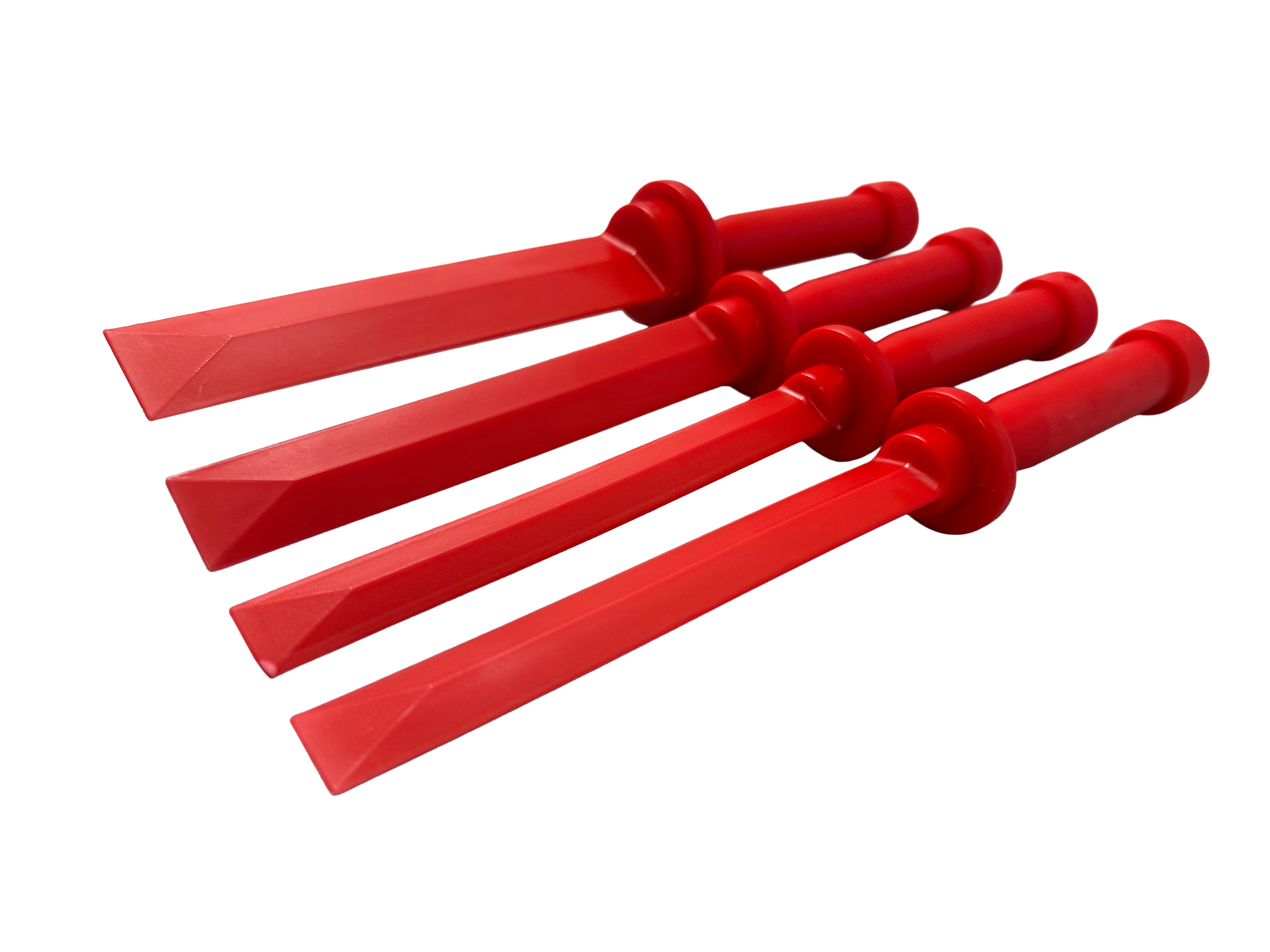 Set da 4 raschietti in plastica, per rimuovere le guarnizioni e dei pesi incollati, set di raschietti per rimuovere I pesi dai cerchi, Gebo Tools