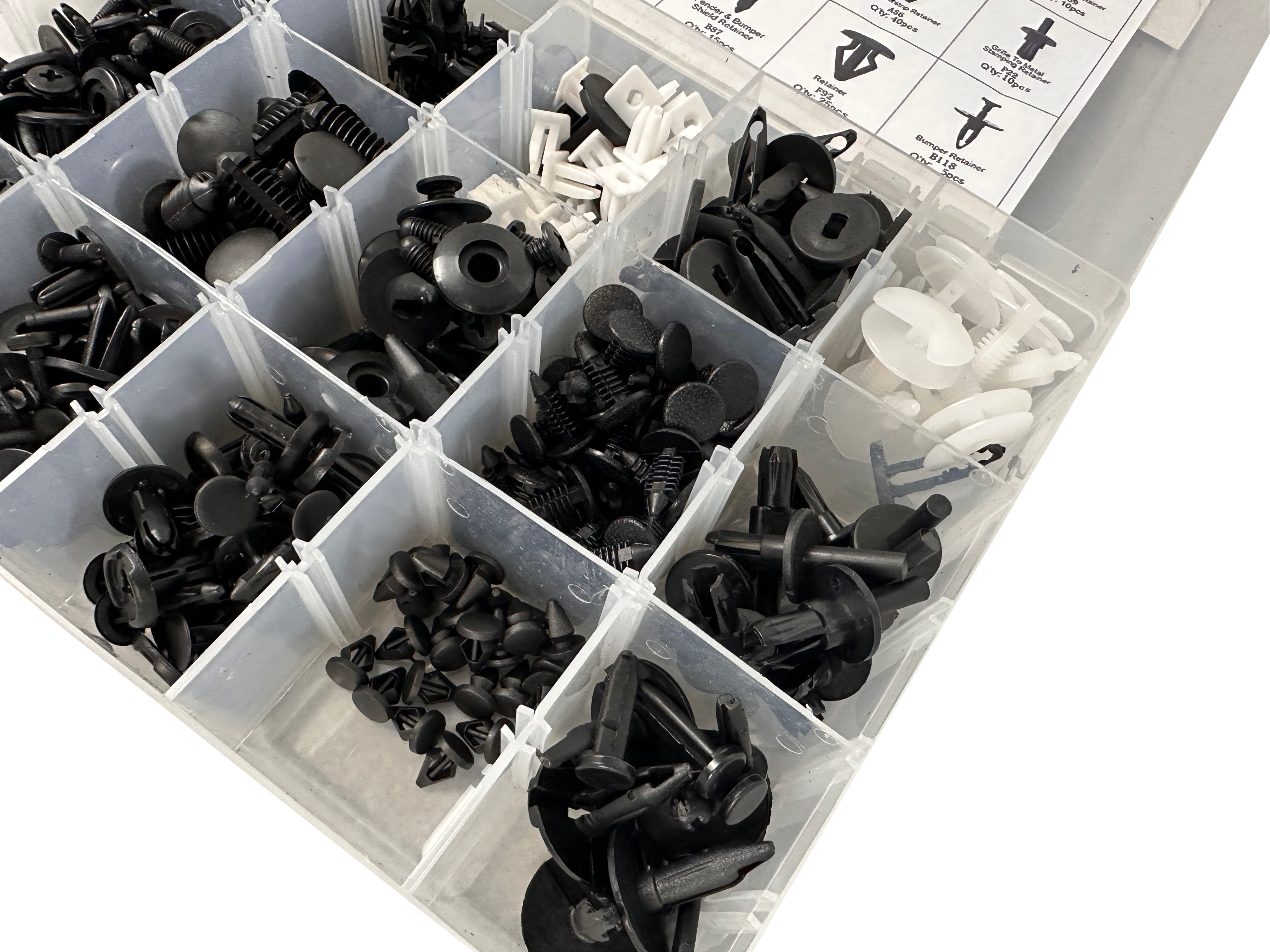 Set completo di clip di montaggio in plastica per auto - confezione rivetti, clip e fissaggi universali per veicoli - carrozzeria e accessori auto, clip di fissaggio per auto, Ford 415 pezzi, Gebo Tools