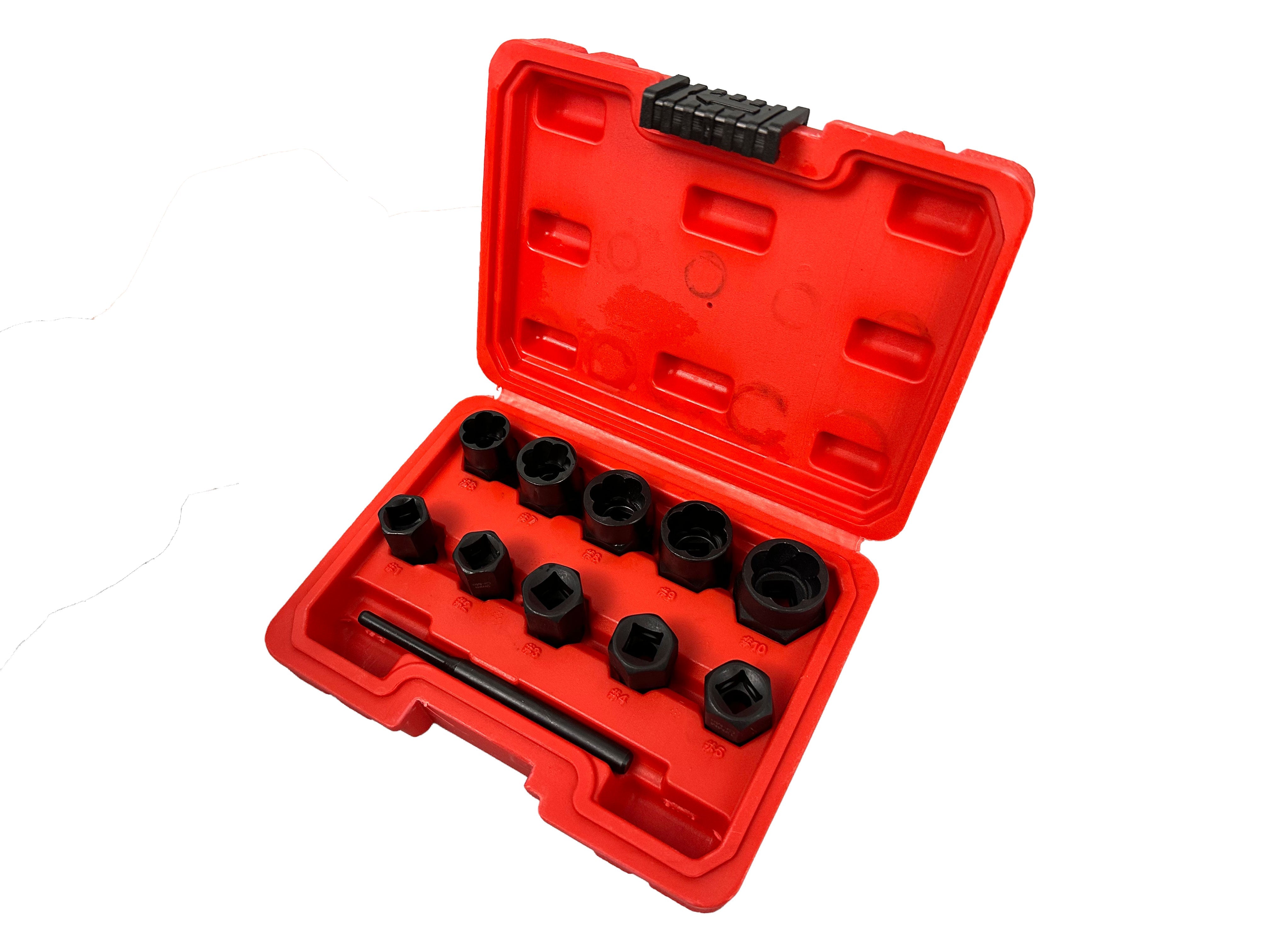 Set chiavi a bussola, per viti e dadi usurati, 9-19 mm 11 pezzi, Gebo Tools