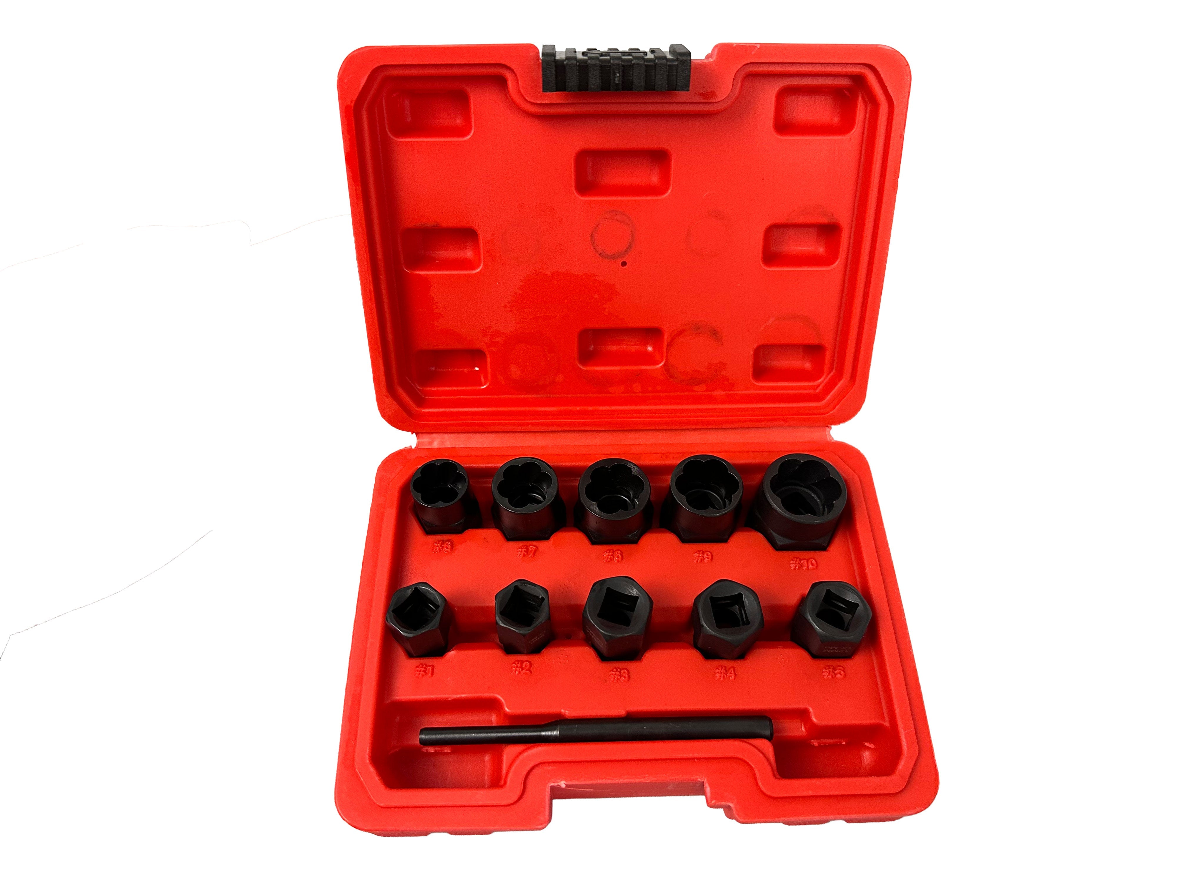 Set chiavi a bussola, per viti e dadi usurati, 9-19 mm 11 pezzi, Gebo Tools