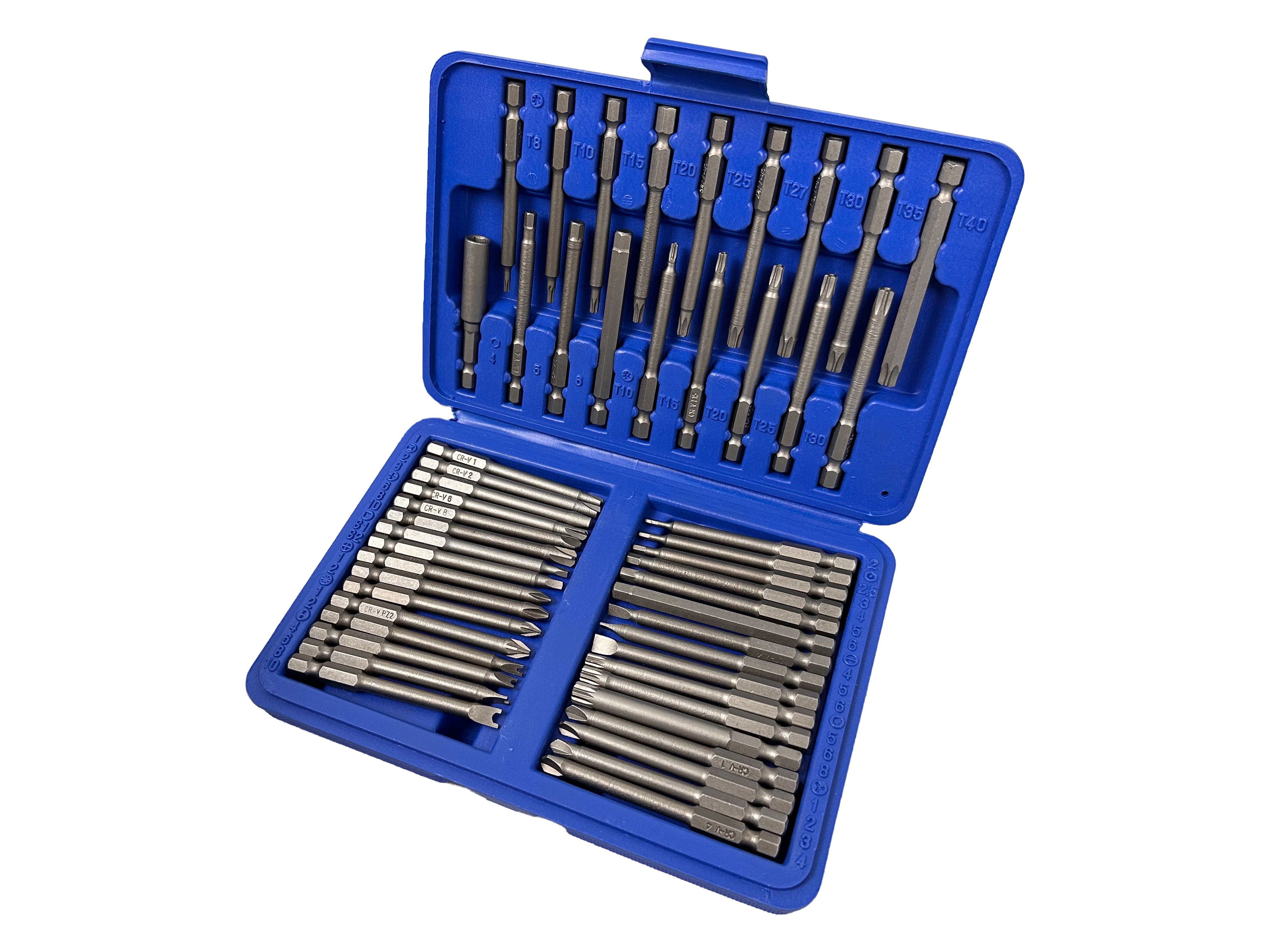 Set da 50 pezzi con punte-inserti per avvitatore e trapano e bussole esagonali, in acciaio Cr-V, Gebo Tools