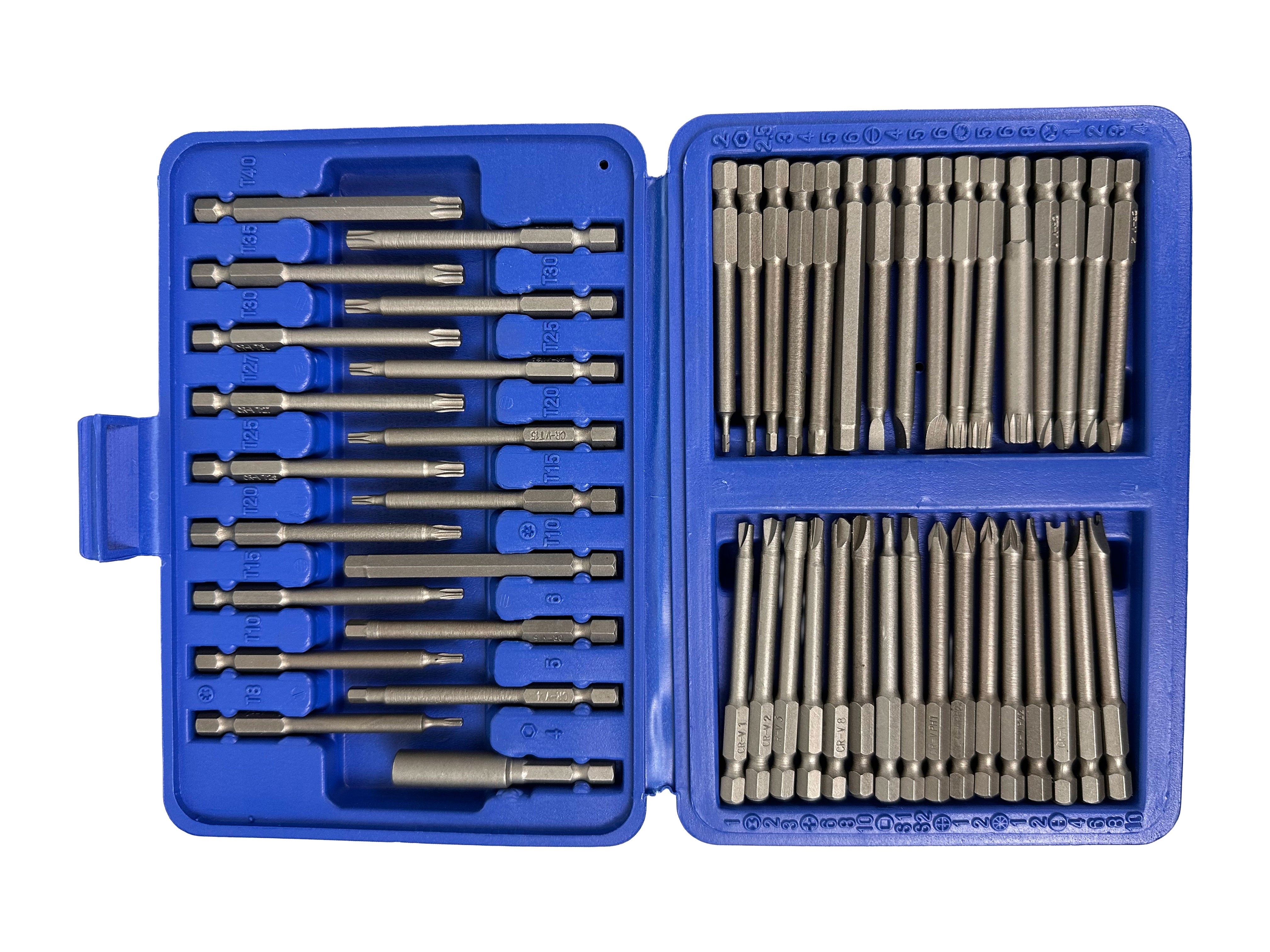 Set da 50 pezzi con punte-inserti per avvitatore e trapano e bussole esagonali, in acciaio Cr-V, Gebo Tools