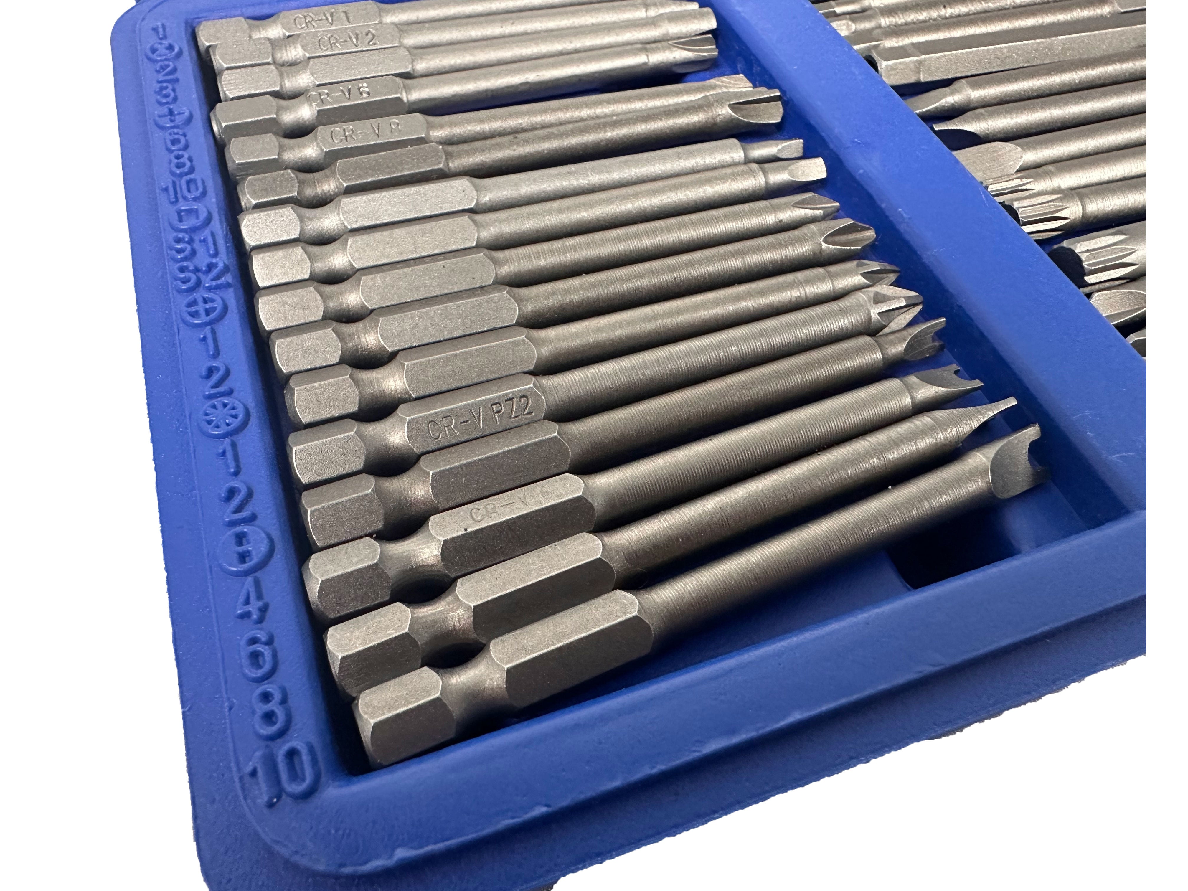 Set da 50 pezzi con punte-inserti per avvitatore e trapano e bussole esagonali, in acciaio Cr-V, Gebo Tools