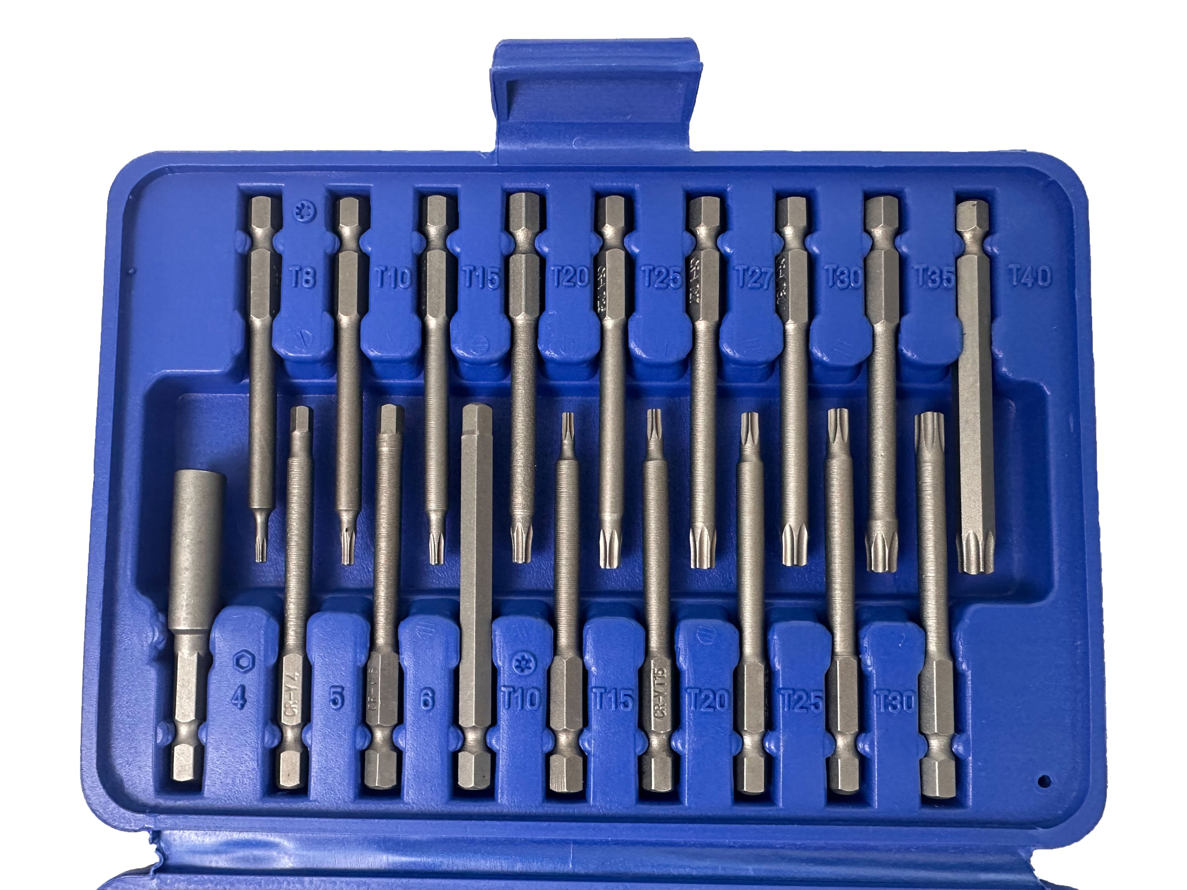 Set da 50 pezzi con punte-inserti per avvitatore e trapano e bussole esagonali, in acciaio Cr-V, Gebo Tools