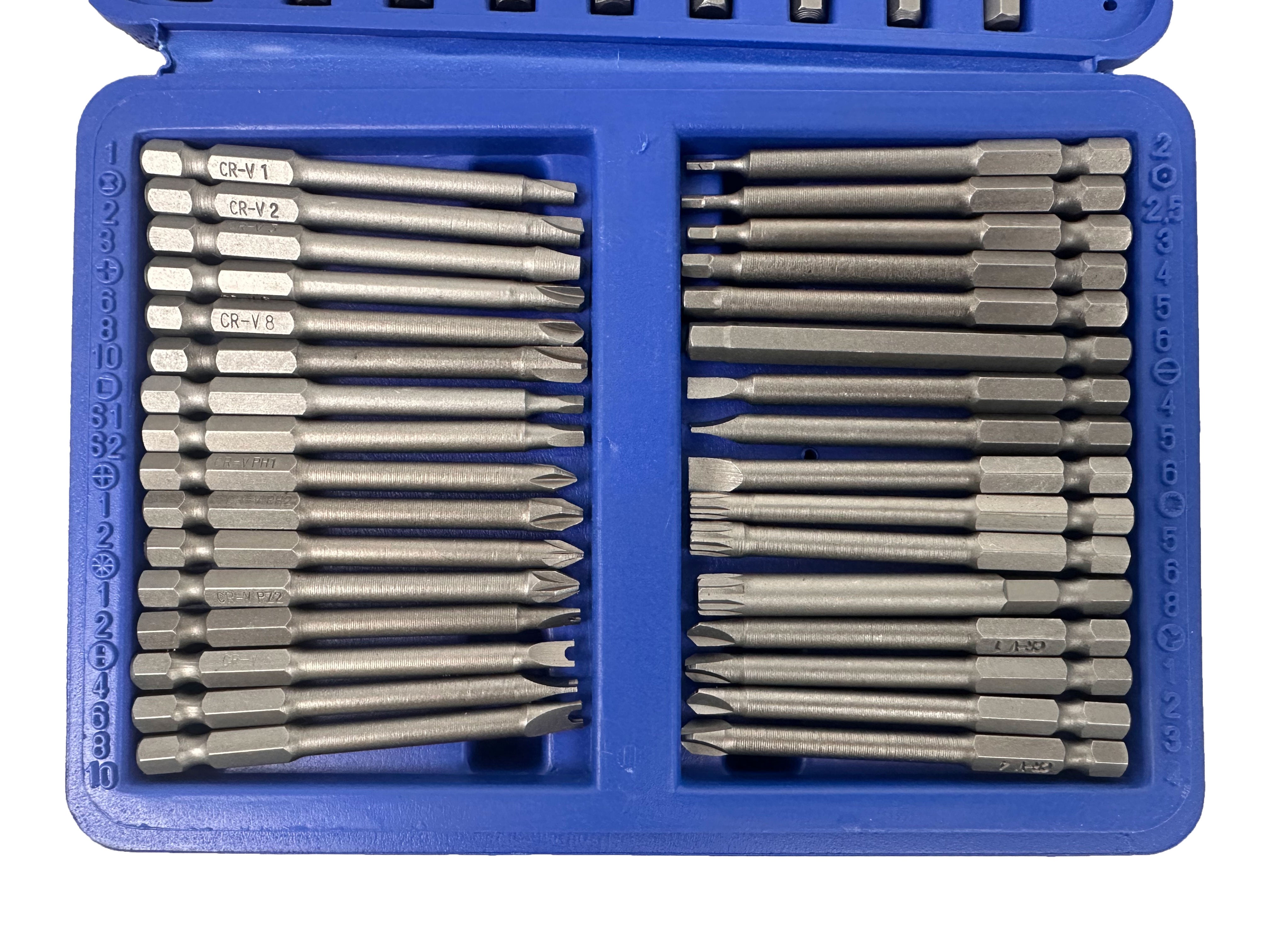 Set da 50 pezzi con punte-inserti per avvitatore e trapano e bussole esagonali, in acciaio Cr-V, Gebo Tools