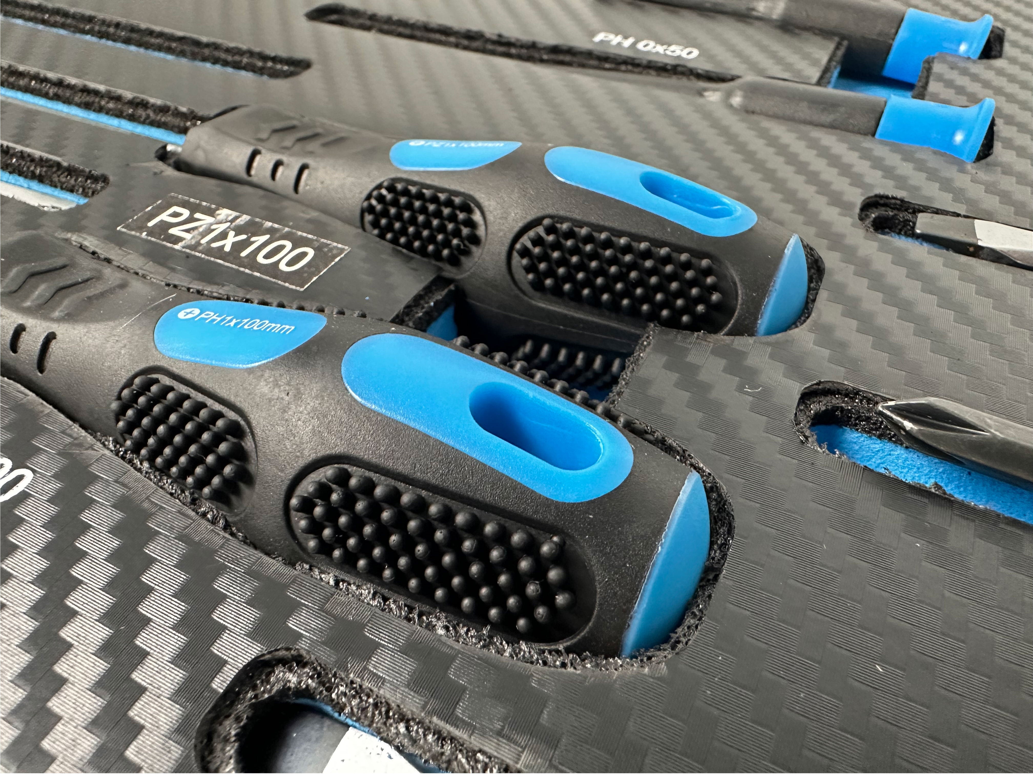 Set di cacciaviti con inserto in schiuma, inserto per carrello da officina, cacciaviti professionali 21 pezzi Gebo Tools