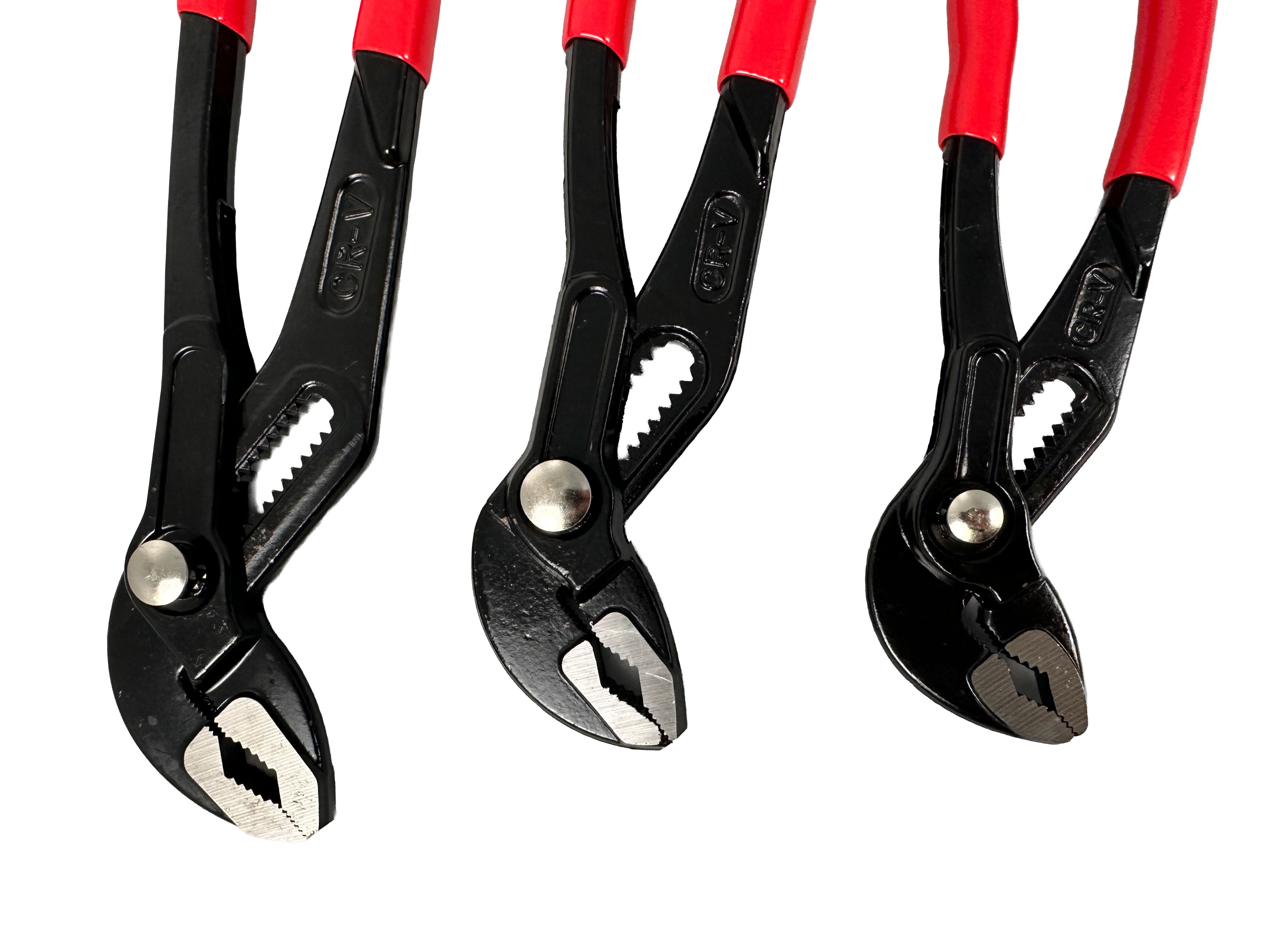 Set di 3 pinze regolabili, pinze a pappagallo per tubi e dadi, in acciaio Cr-V, Gebo Tools