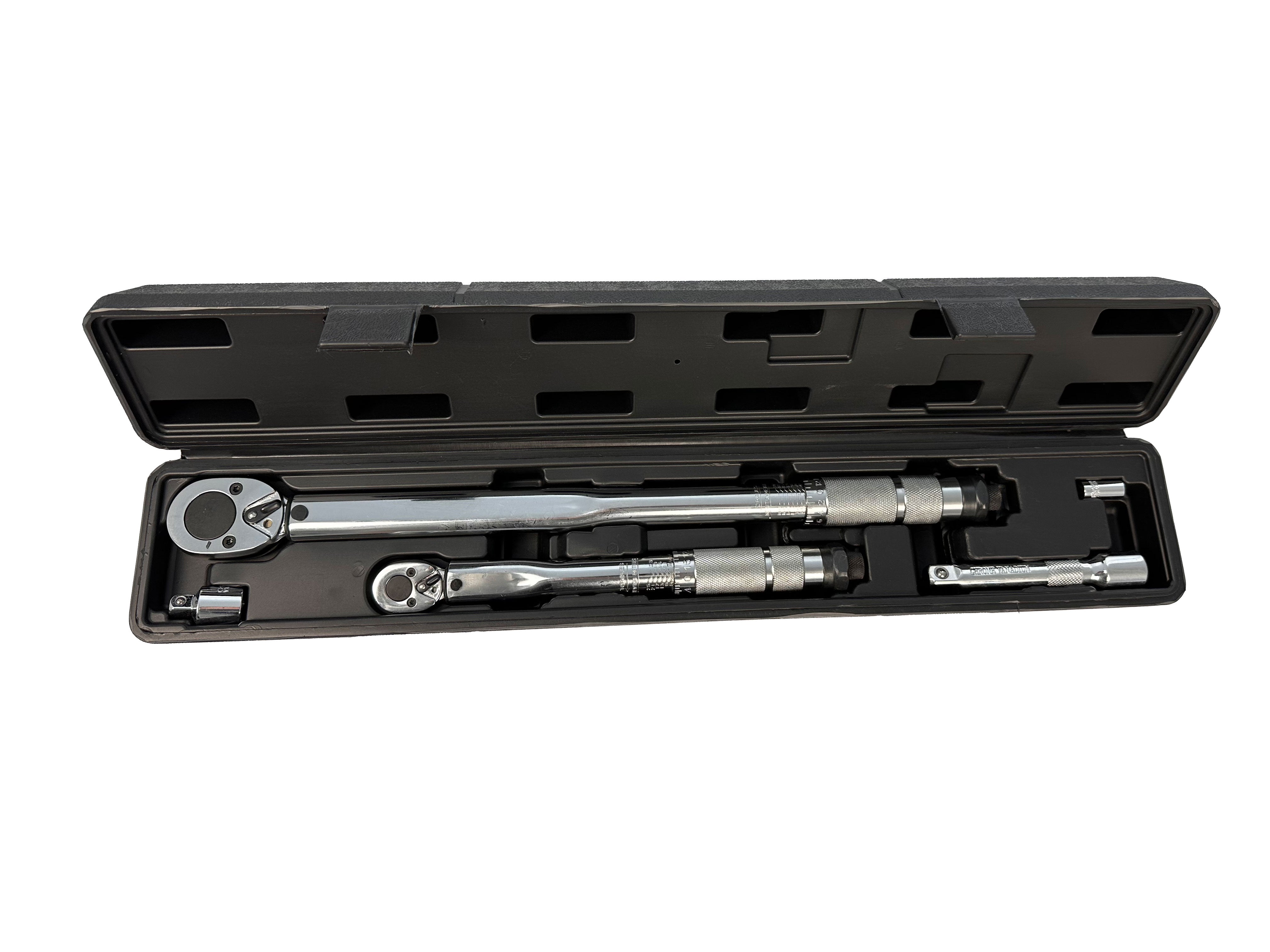 Set chiavi dinamometriche 1/2" 1/4", 2-210 NM, cricchetto chiavi momento chiave, Gebo Tools