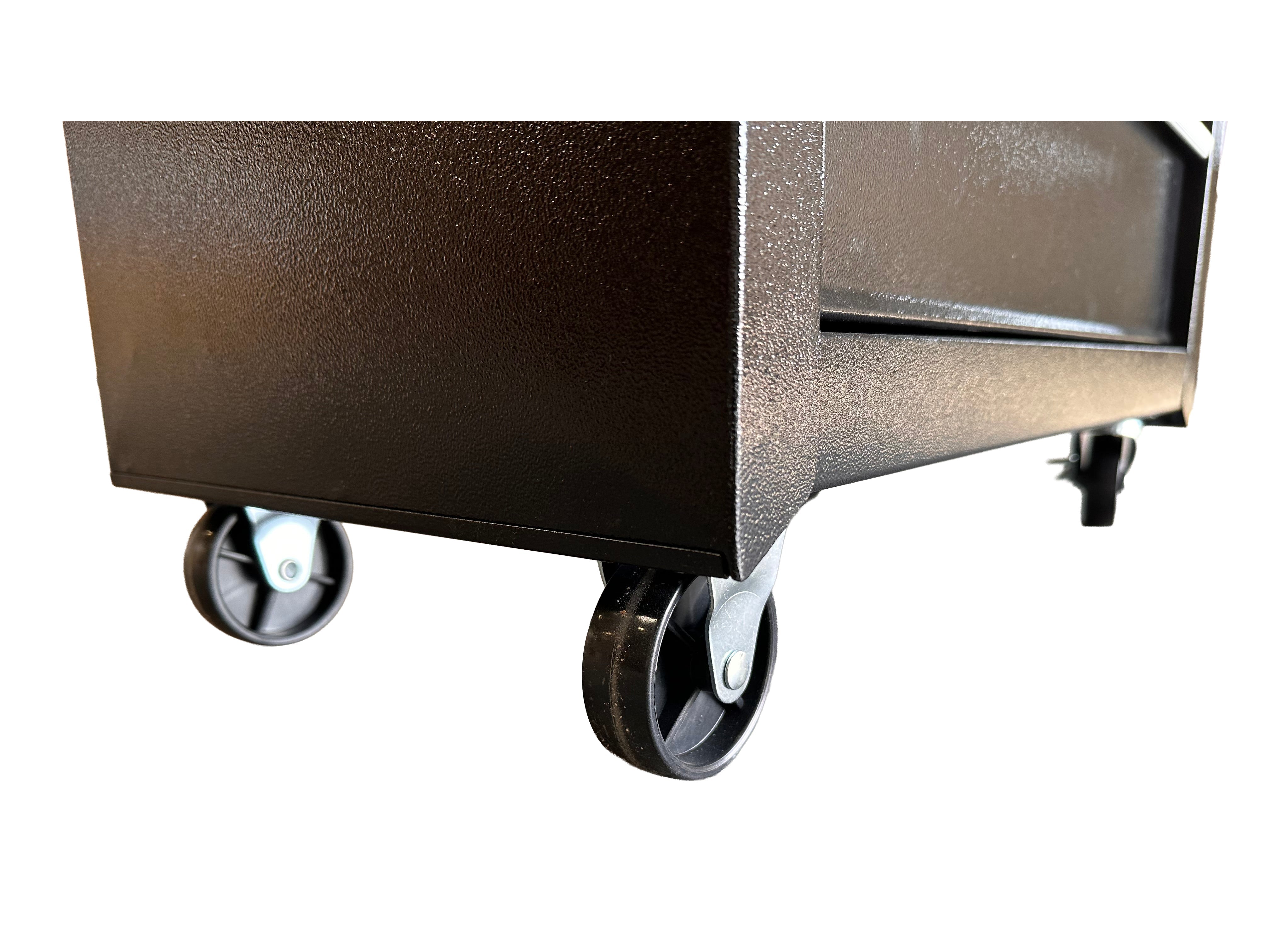 Armadio metallico senza attrezzi con 5 cassetti nero, carrello portautensili , cassetta porta attrezzi mobile Gebo Tools
