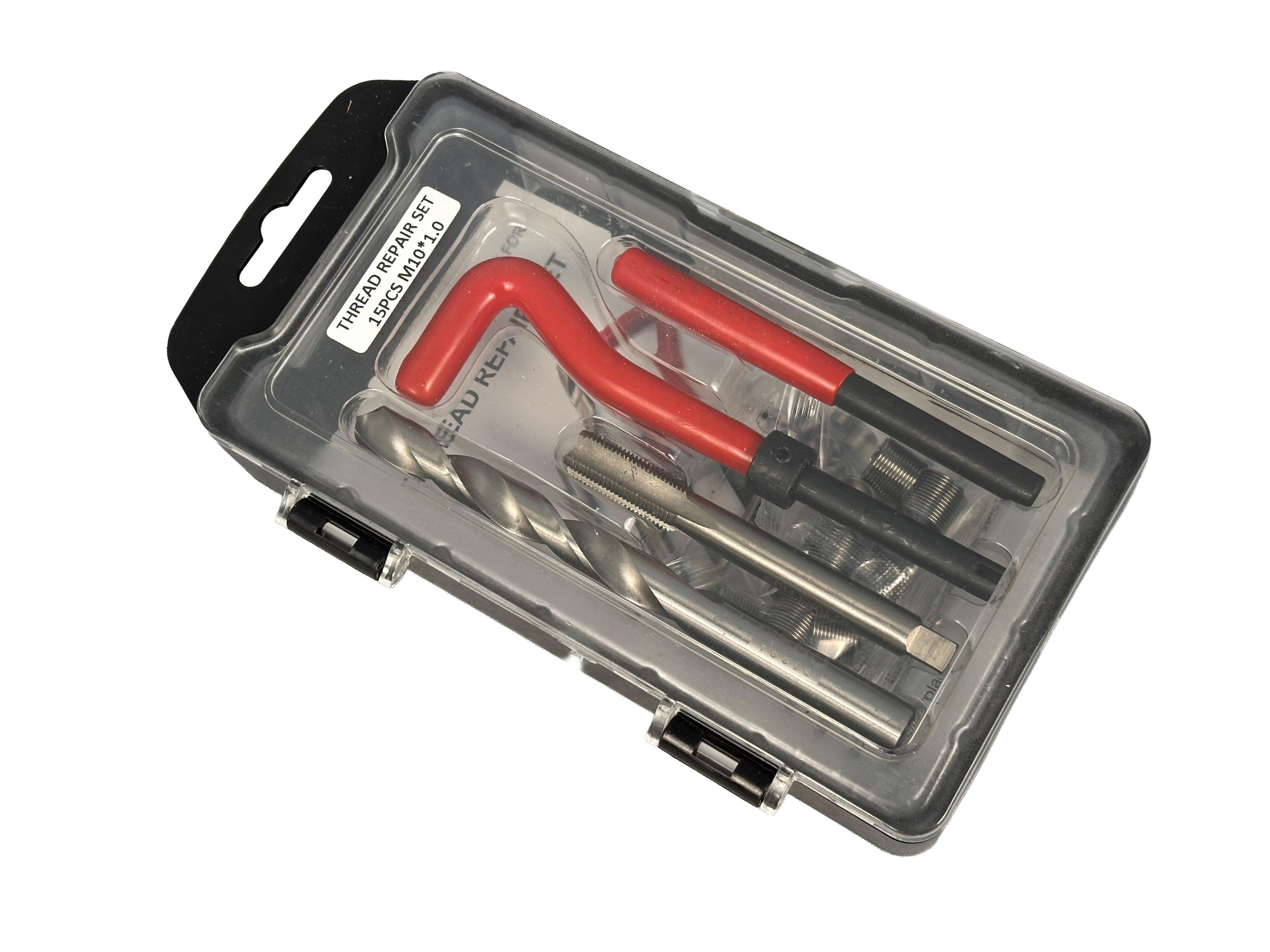 Kit di riparazione per filetti M10 x 1,0 14 pezzi Gebo Tools