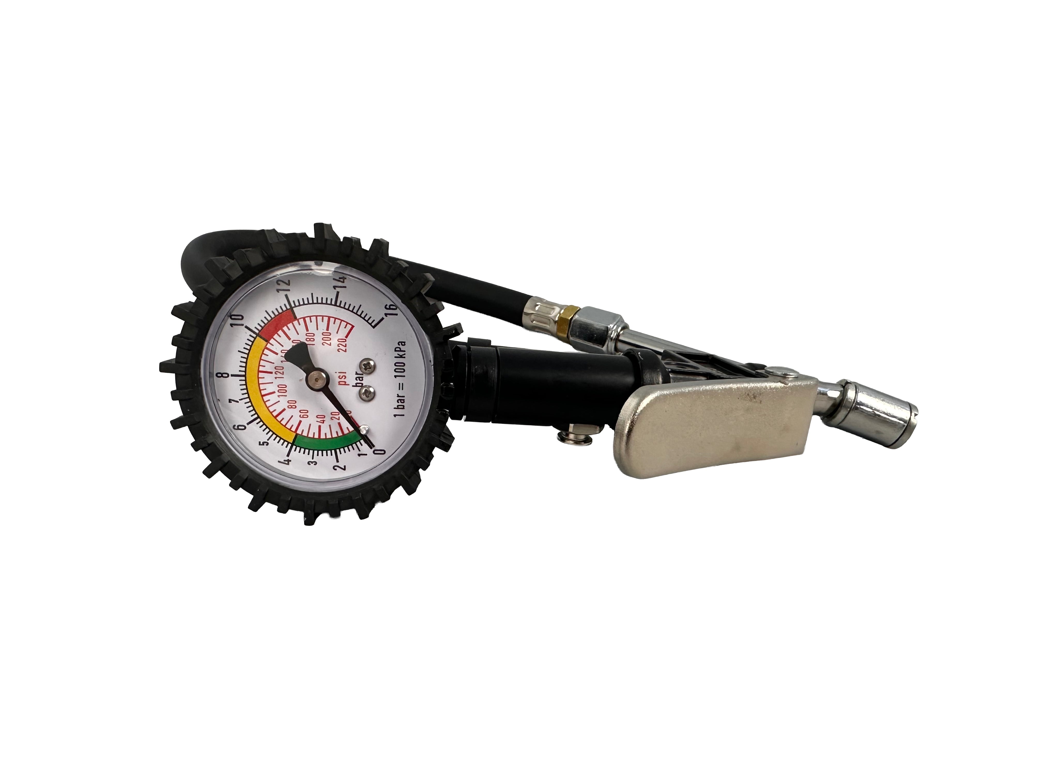 Pistola con manometro analogico per gonfiaggio pneumatici 0-15 Bar Tvardy