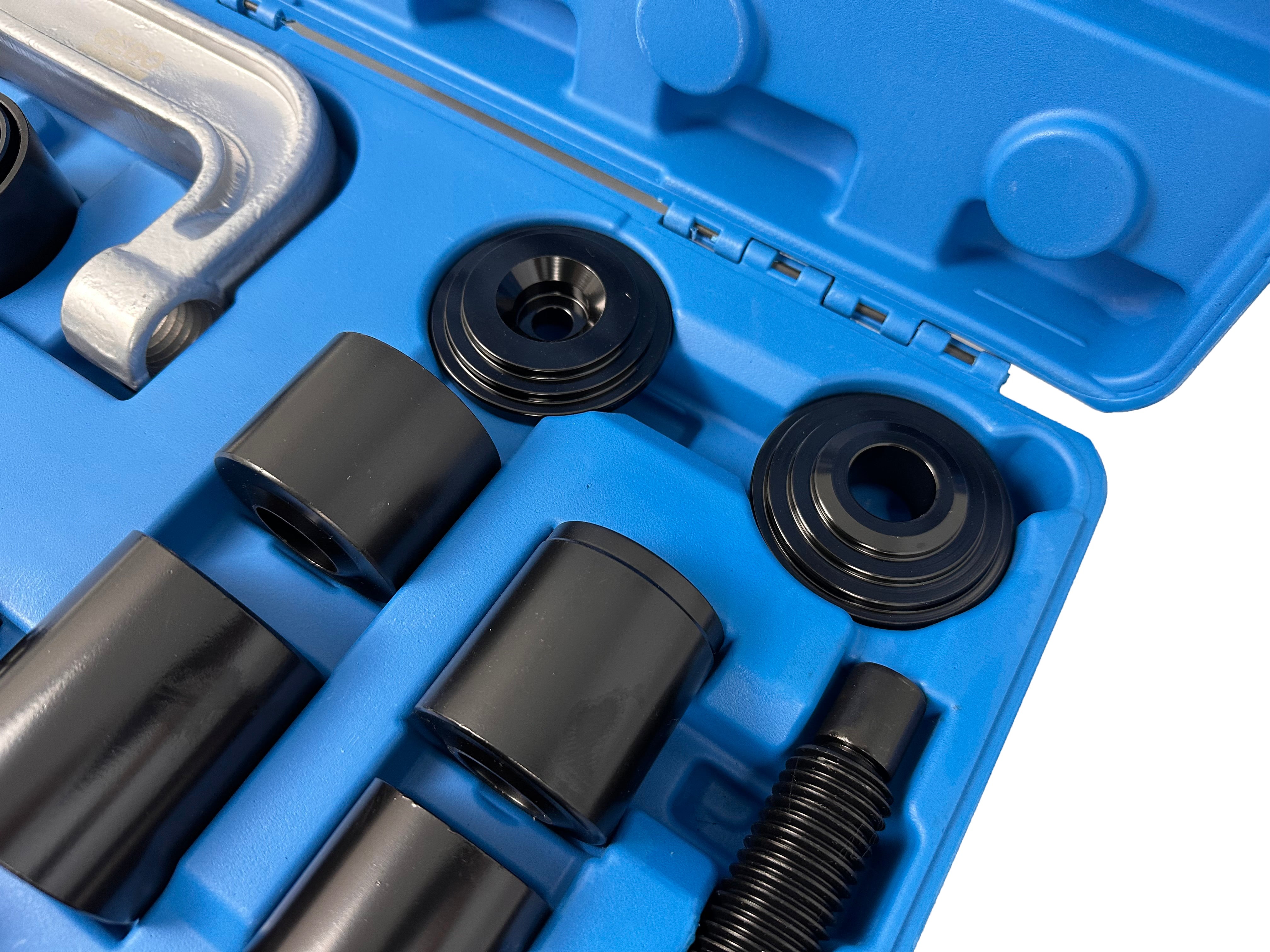 Kit pressa per l'estrazione di boccole, perni e testine di sterzo 21 pezzi Gebo Tools