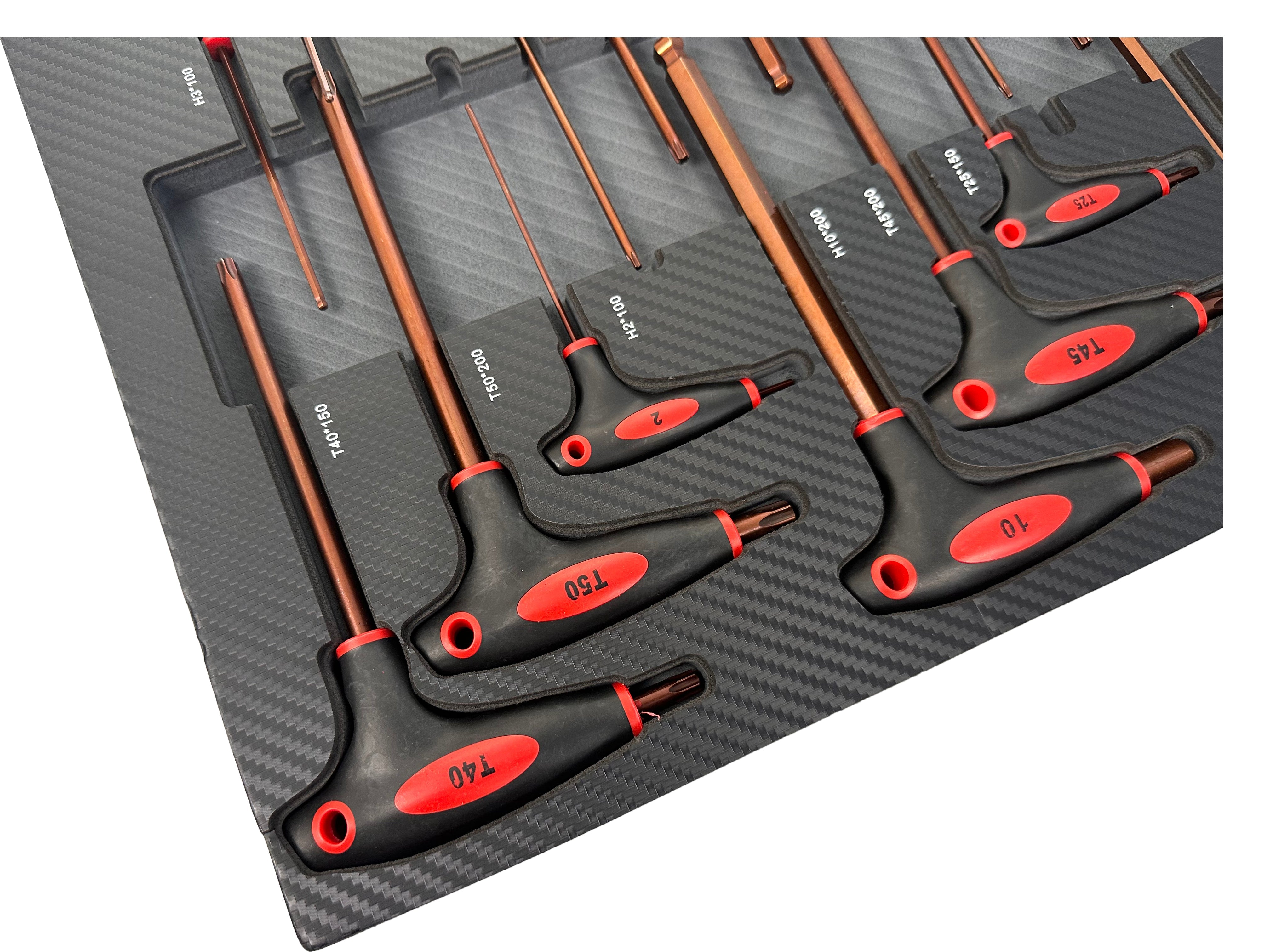 Modulo per carrelli portautensili, serie di cacciaviti con impugnatura scorrevole a T, set di chiavi a T esagonali, Torx 18 pezzi Gebo Tools