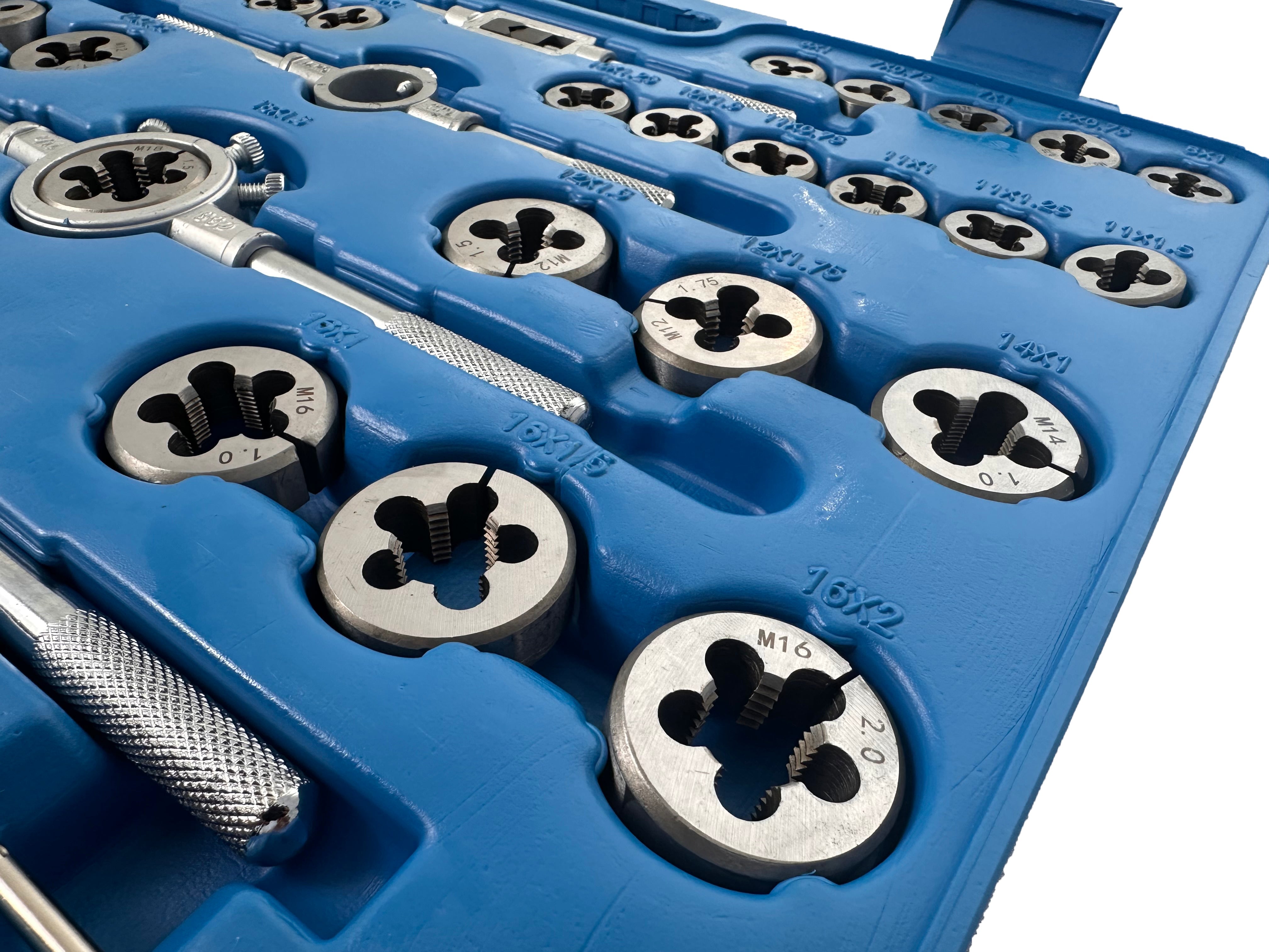 Set filiere e maschi M2–M18 ,110 pezzi Gebo Tools