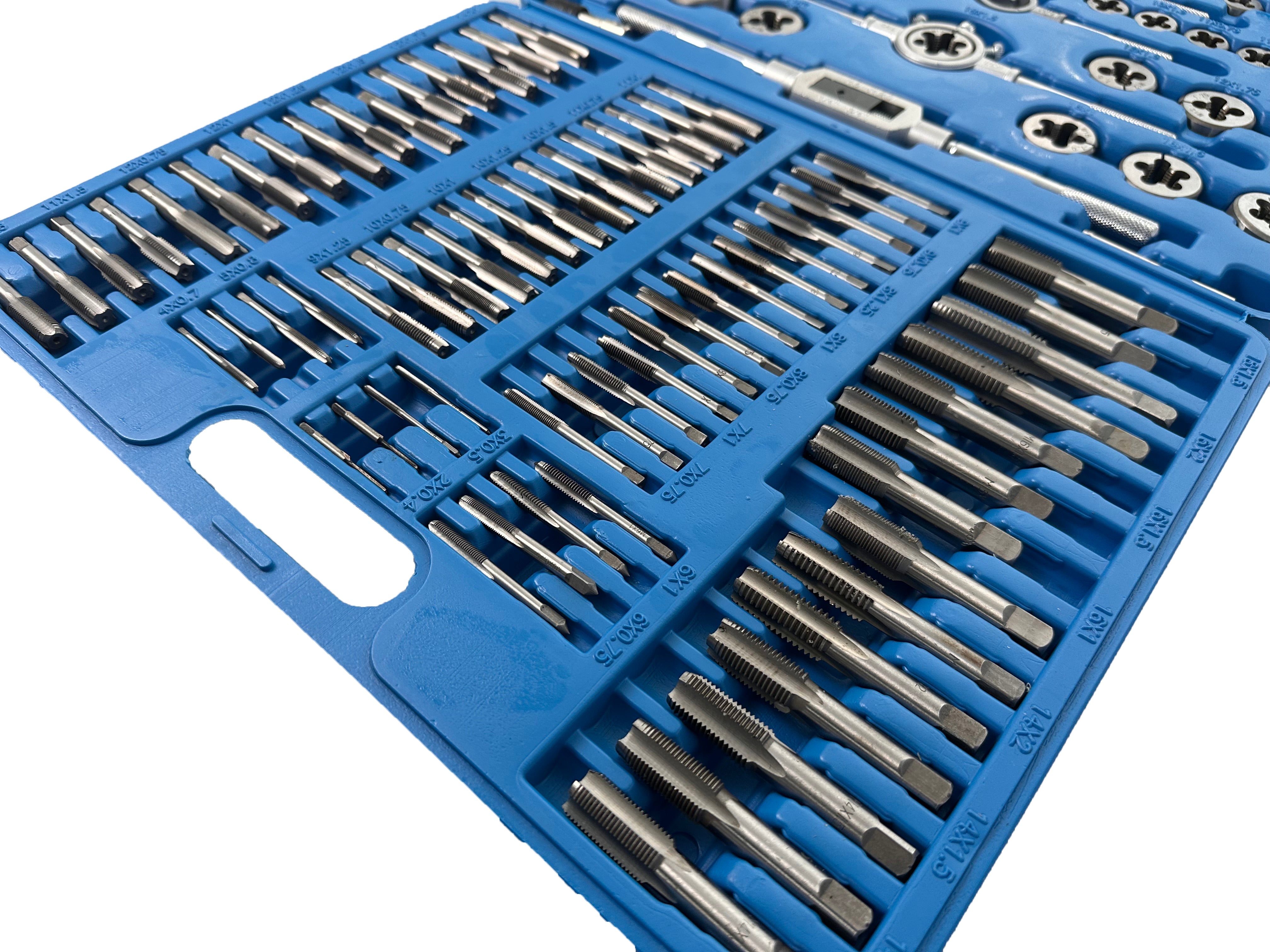 Set filiere e maschi M2–M18 ,110 pezzi Gebo Tools
