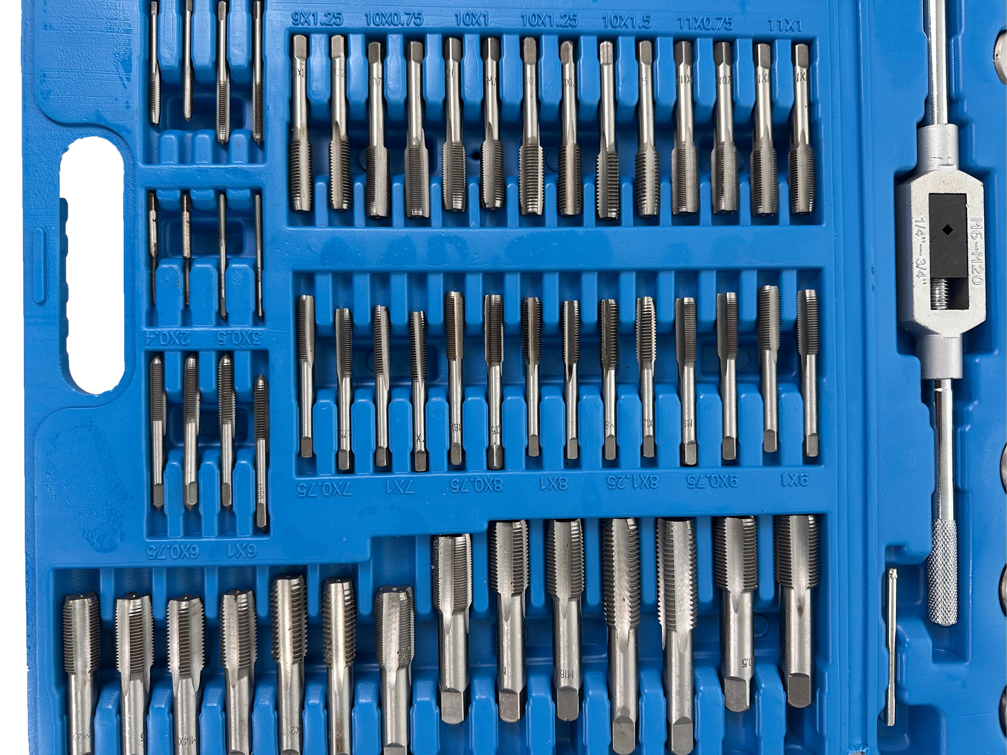 Set filiere e maschi M2–M18 ,110 pezzi Gebo Tools