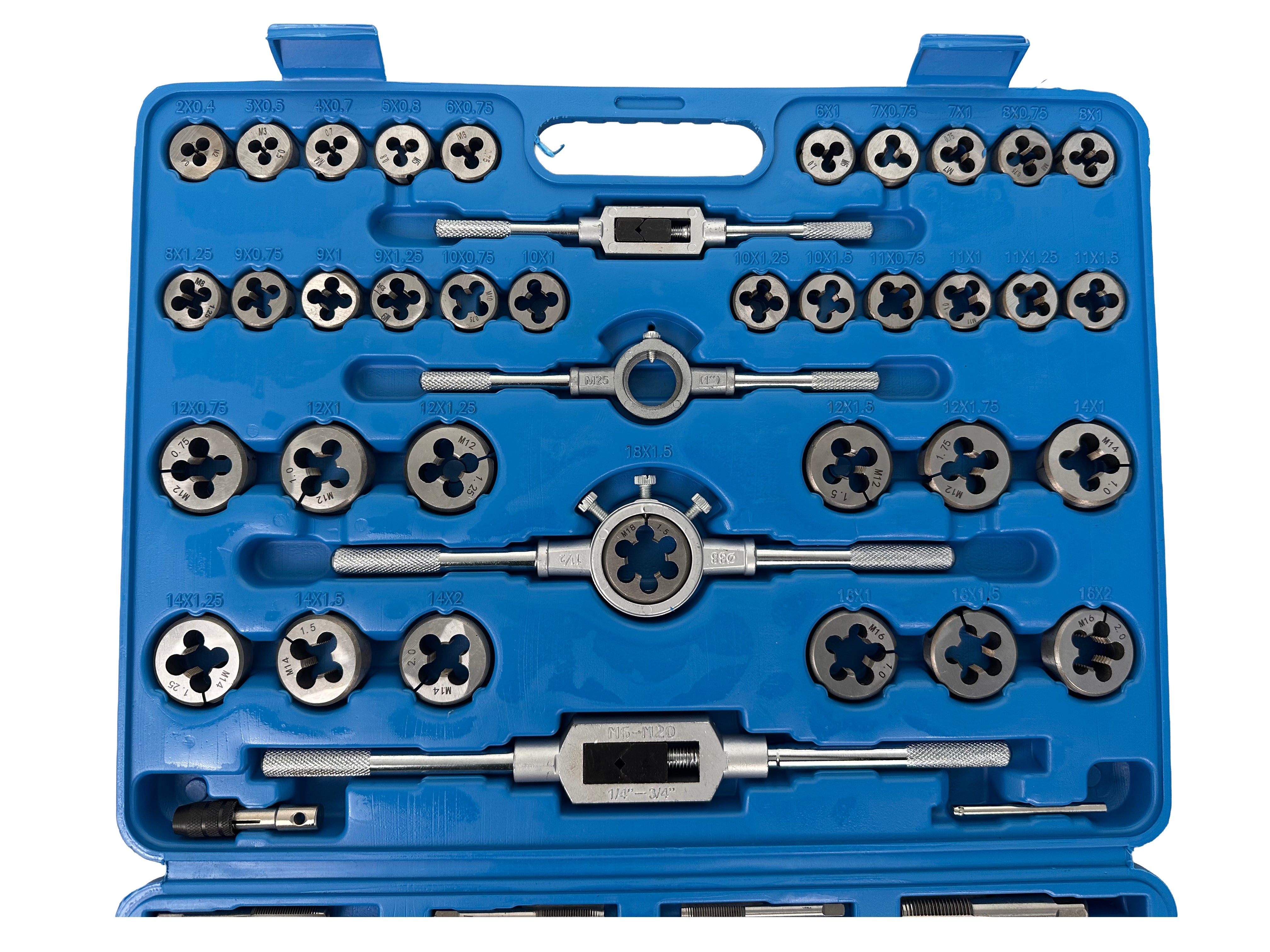 Set filiere e maschi M2–M18 ,110 pezzi Gebo Tools