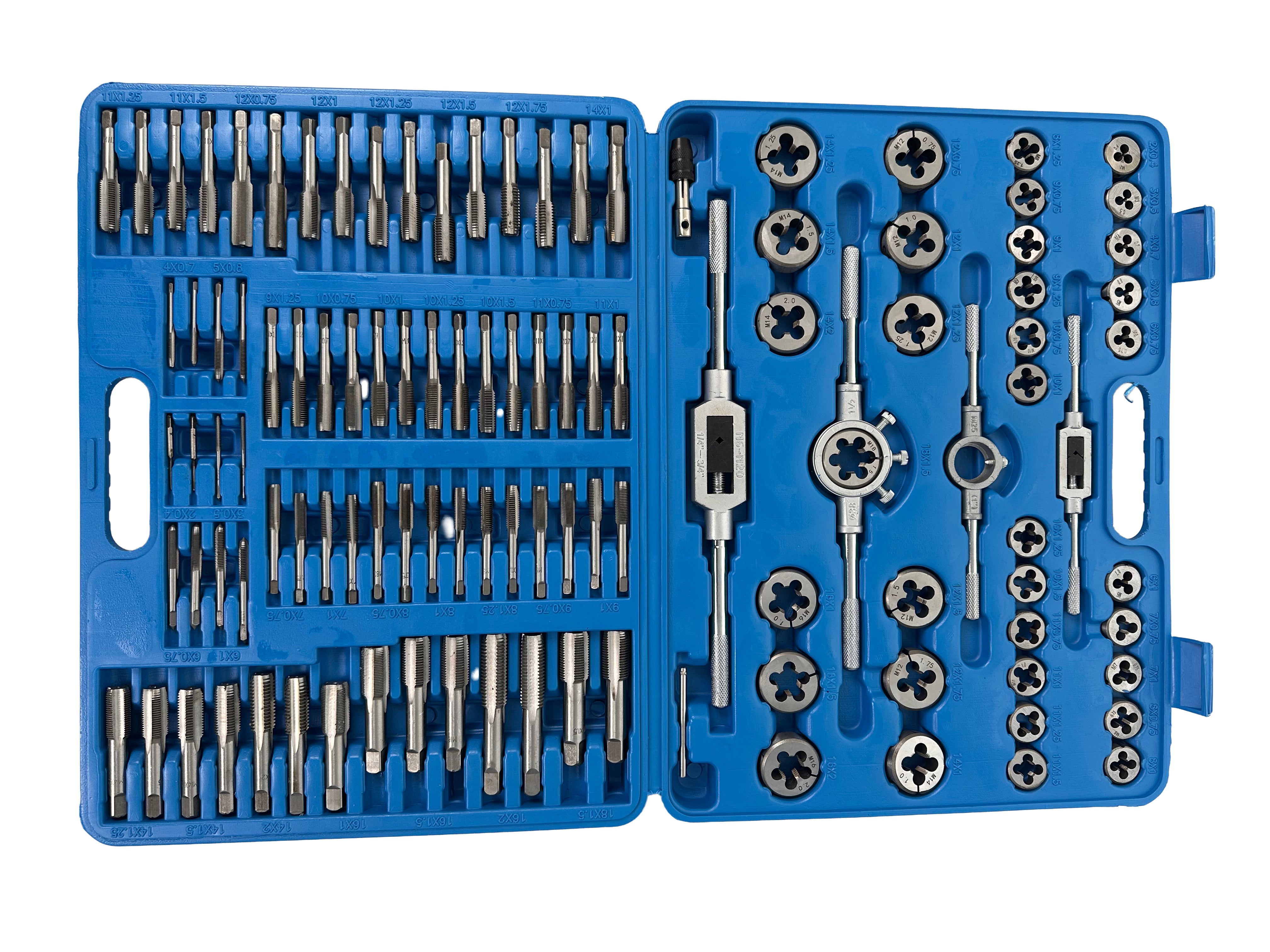 Set filiere e maschi M2–M18 ,110 pezzi Gebo Tools